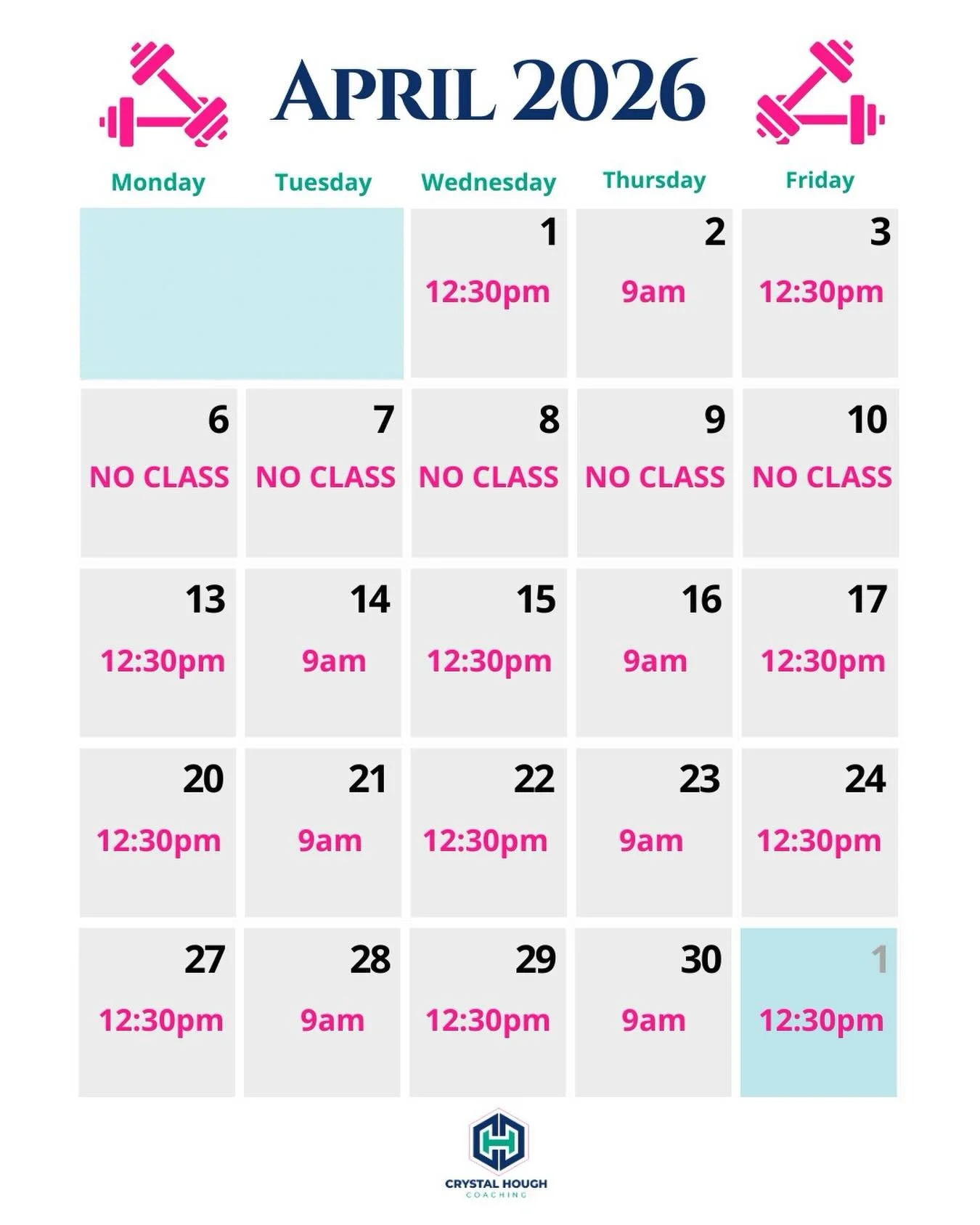 New month. New phase. 💪

Starting April 13th, we kick off new LiftStrong routines with a focus on lower reps (5&ndash;8) to build strength, power, and confidence under heavier loads.

No classes April 6&ndash;10 for spring break.

Classes at Bay Clu