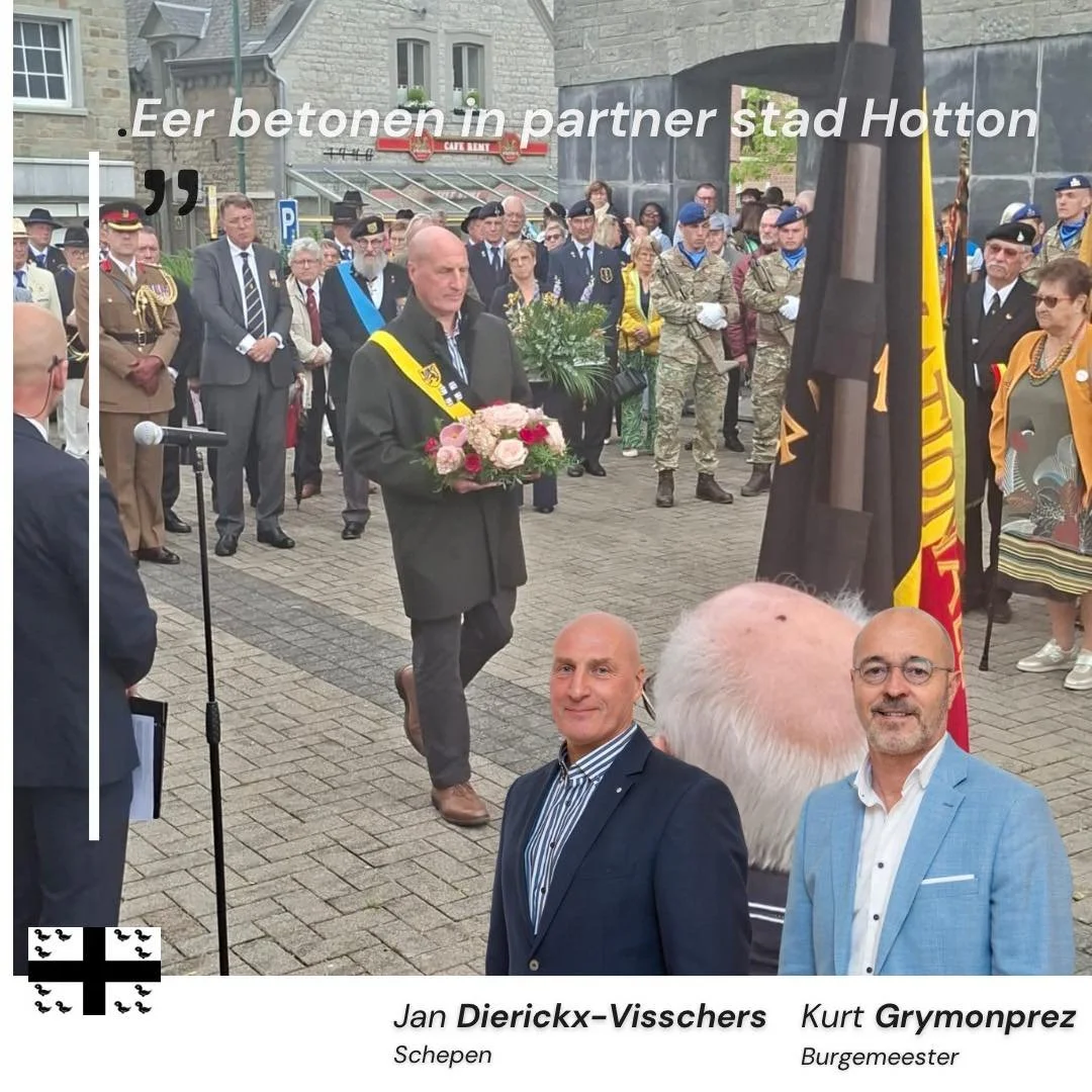 Eer betonen in partner stad Hotton