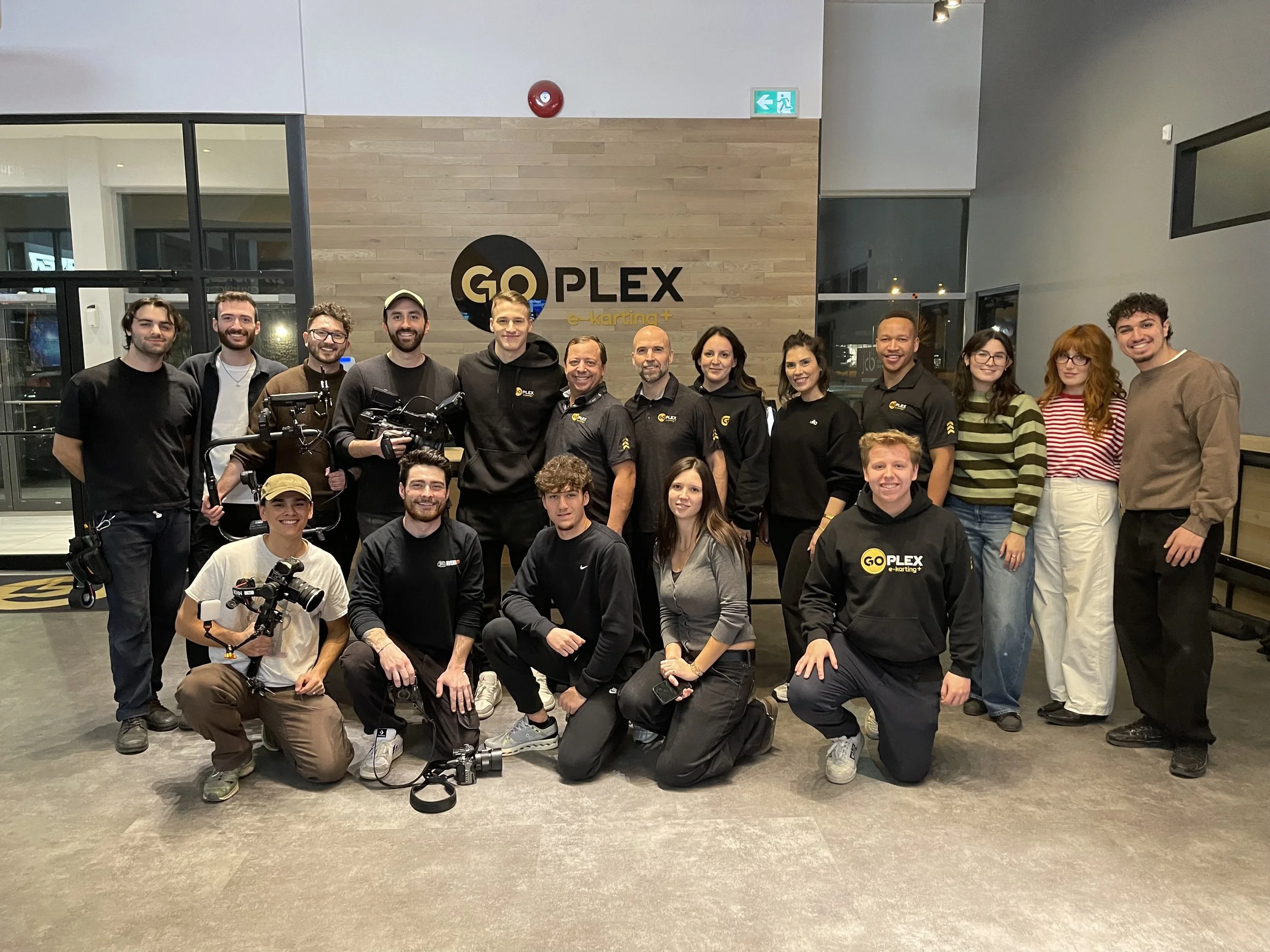 Group photo of the crew on the GoPlex x Demidov production