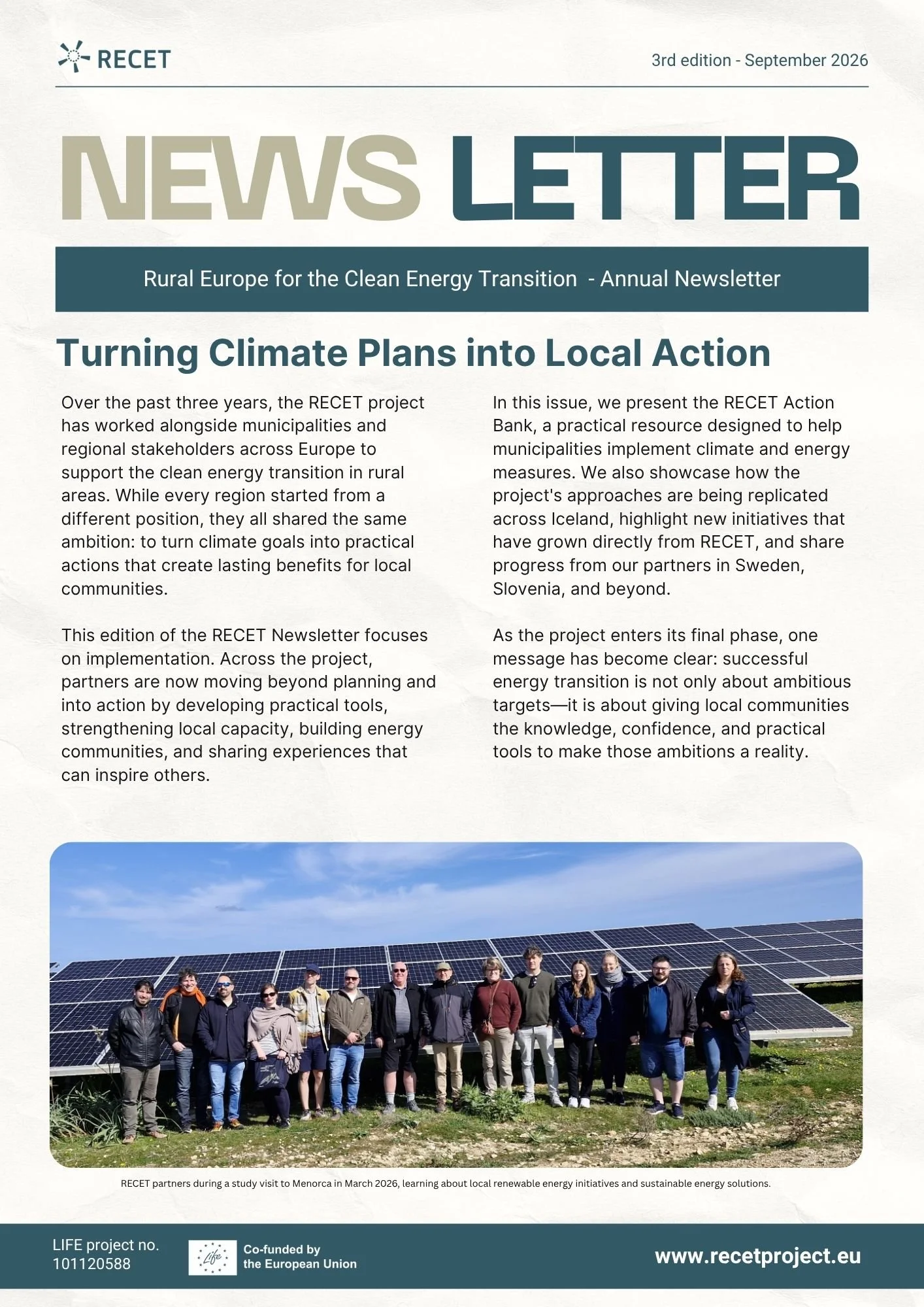 RECET Newsletter #3