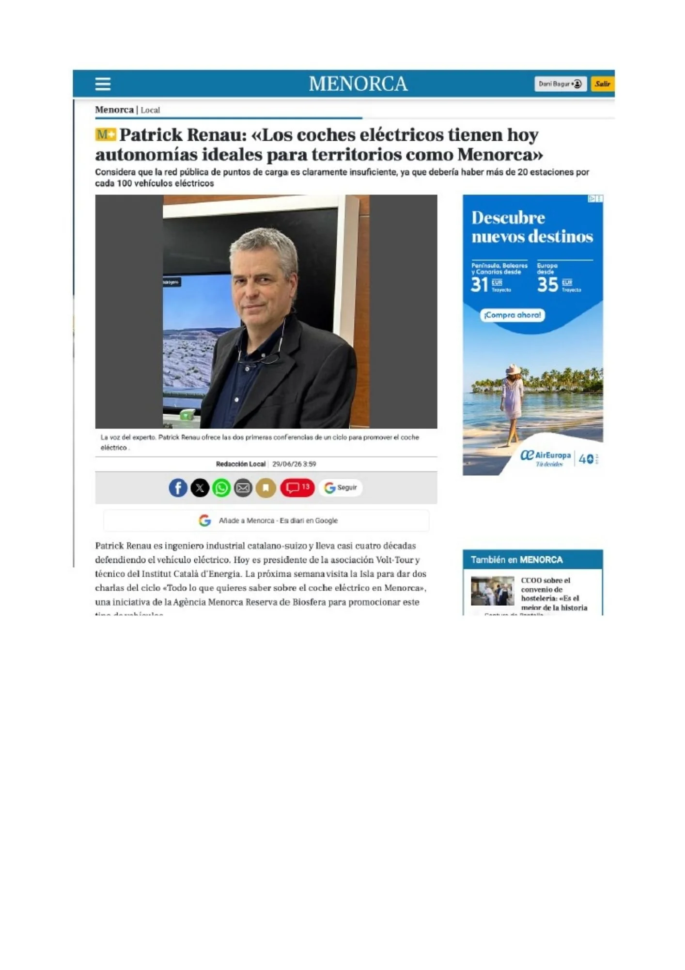 Electric Cars: A Great Option for Menorca