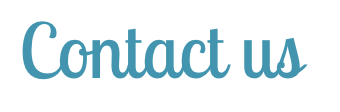 Text that reads 'Contact us' in blue font.