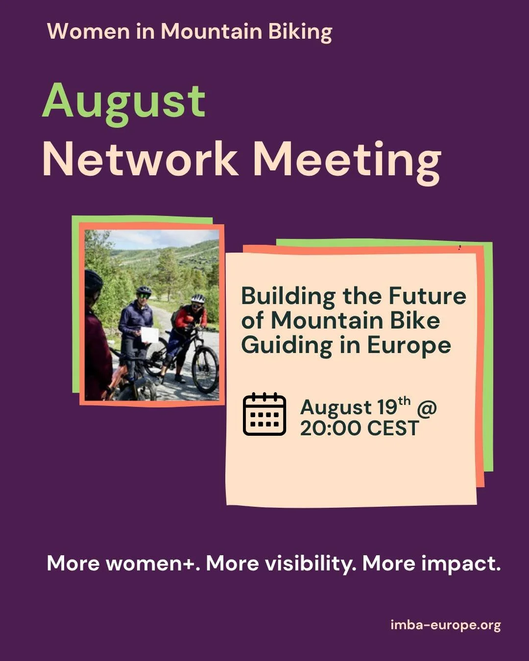 🔦Fokus GUIDING beim Women in Mountain Biking Network 

Das Women in Mountain Biking Network - als Teil der @imba_europe &ndash; unterst&uuml;tzt Frauen+ (Personen, die sich als Frau identifizieren), die im Mountainbike-Sektor t&auml;tig sind oder si