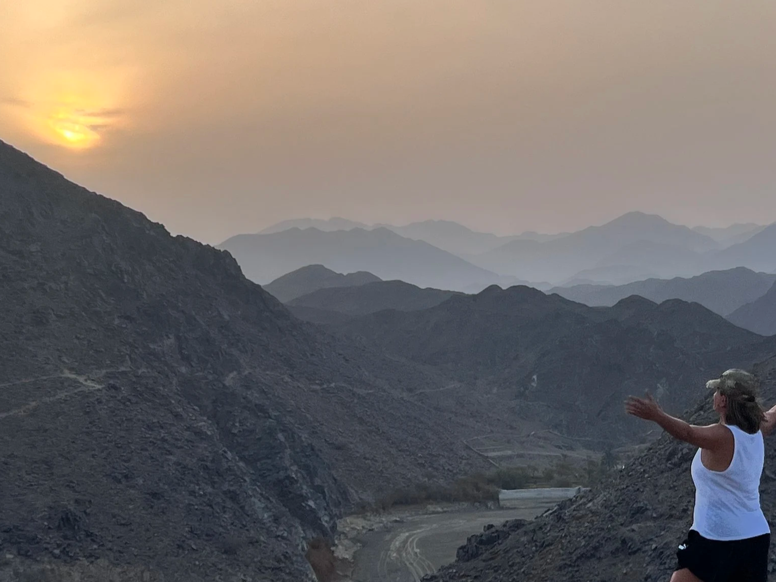 Sunrise in the mountains with uae trekkers