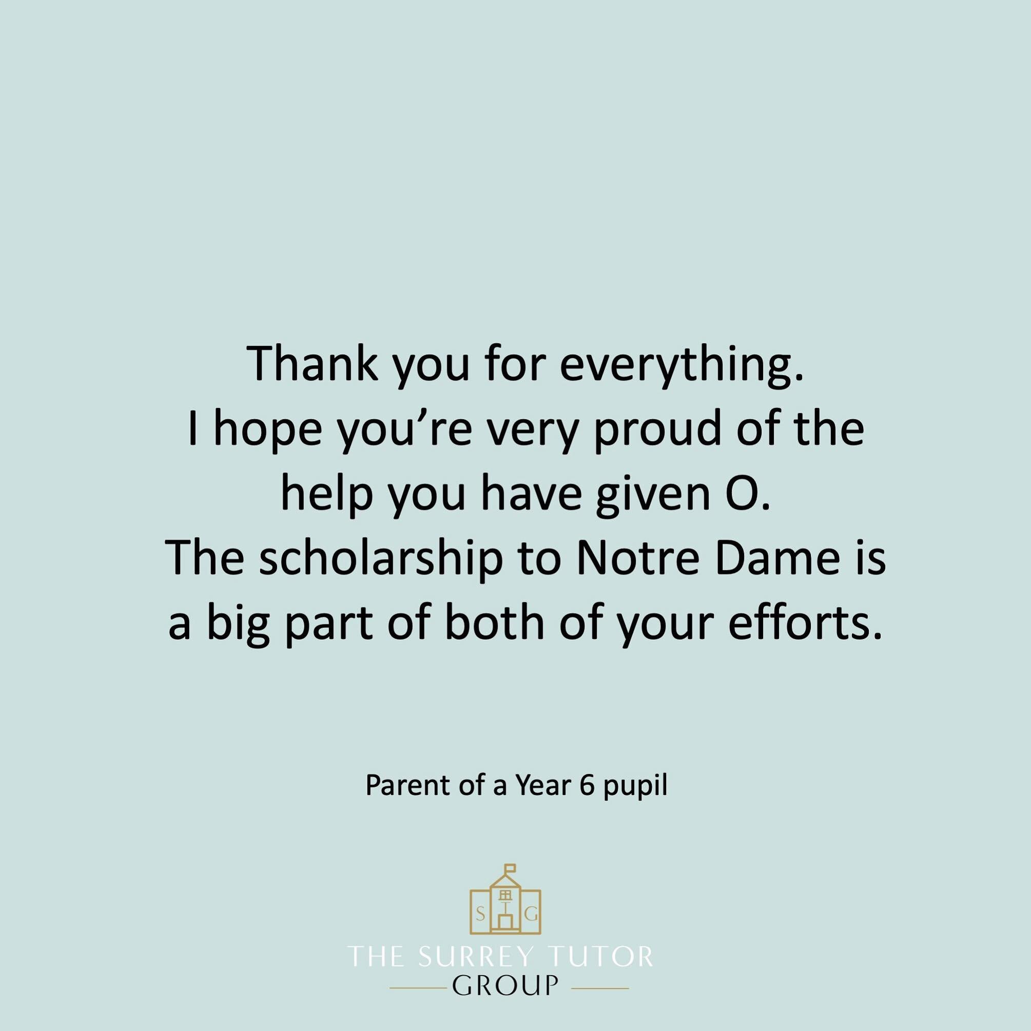 Thankful Thursday&rsquo;s Testimonial. 

We are so proud of our pupil&rsquo;s consistent hard work, unwavering commitment and determination to succeed.✨

Consistency is the key to success.

#thesurreytutorgroup #surreybusiness #privatetuition #11+exa
