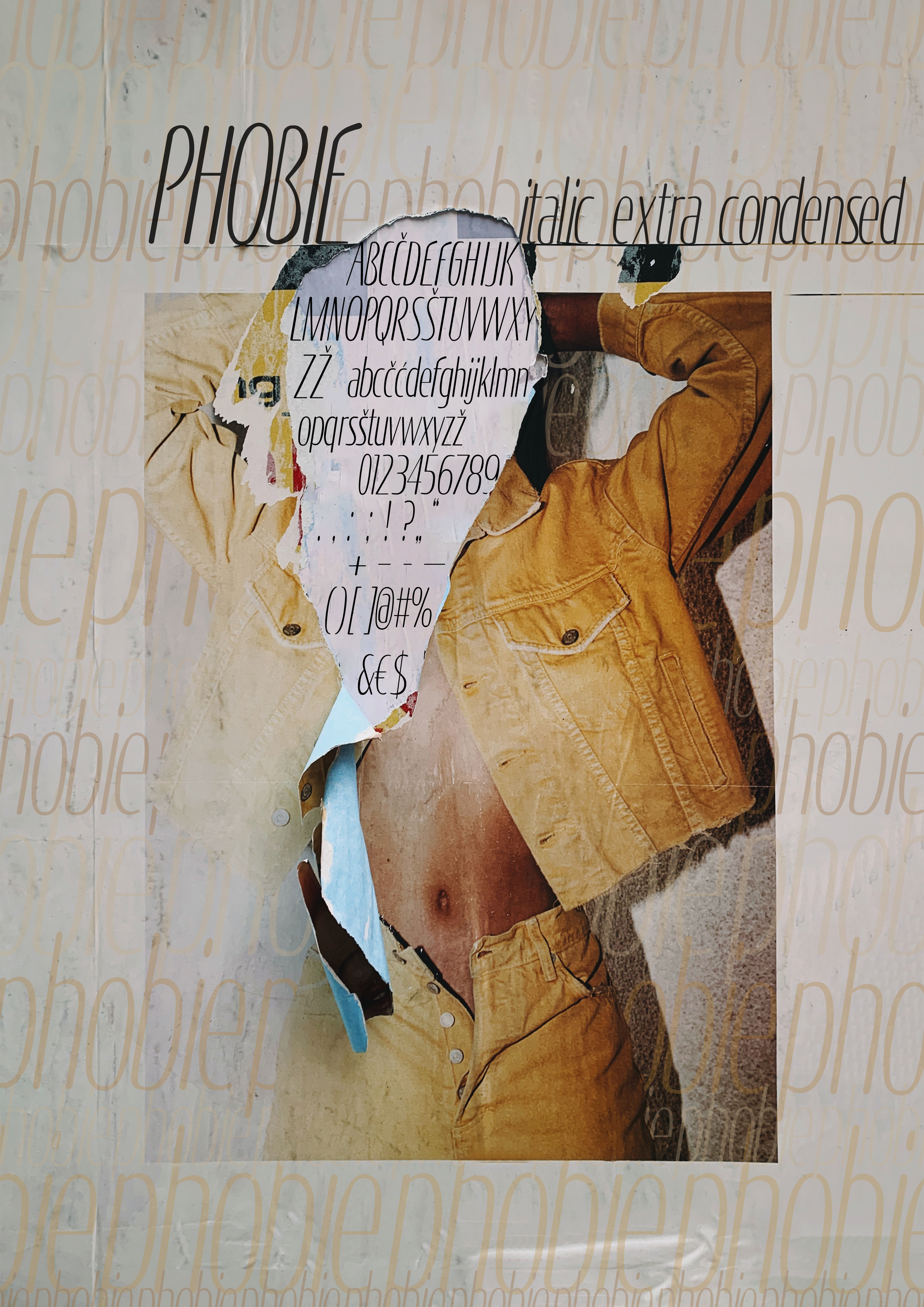 display of typeface phobie