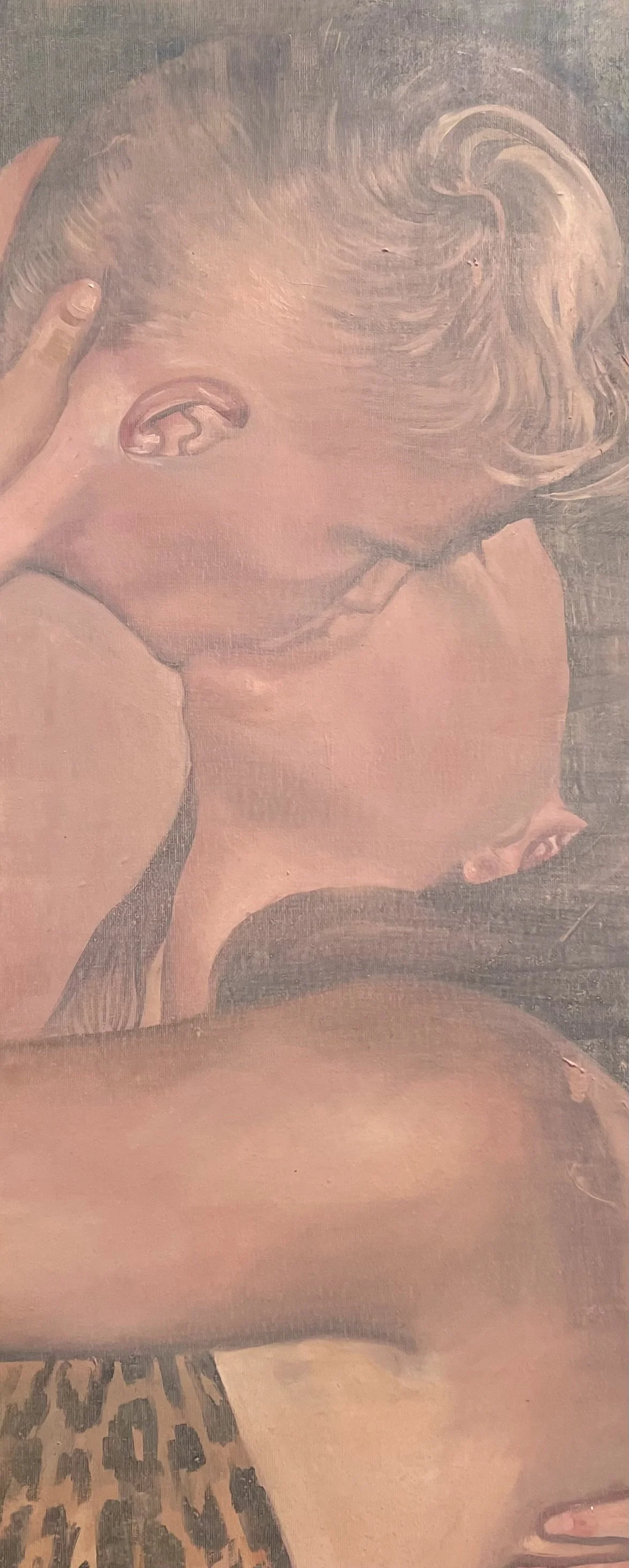 The Kiss, oil on canvas, 80 x 30cm (2023)