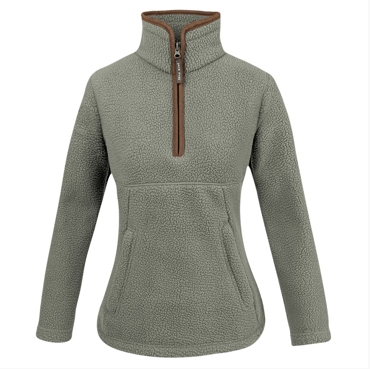 Jack pyke - Ladies Half Zip Sherpa Fleece Pullover Sage