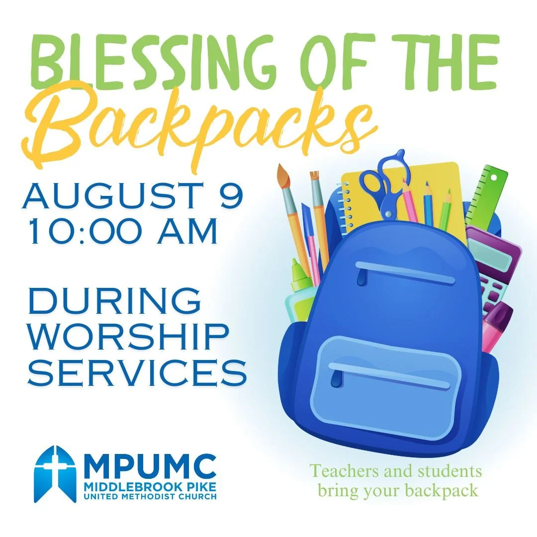 Children's event blessing of the backpacks