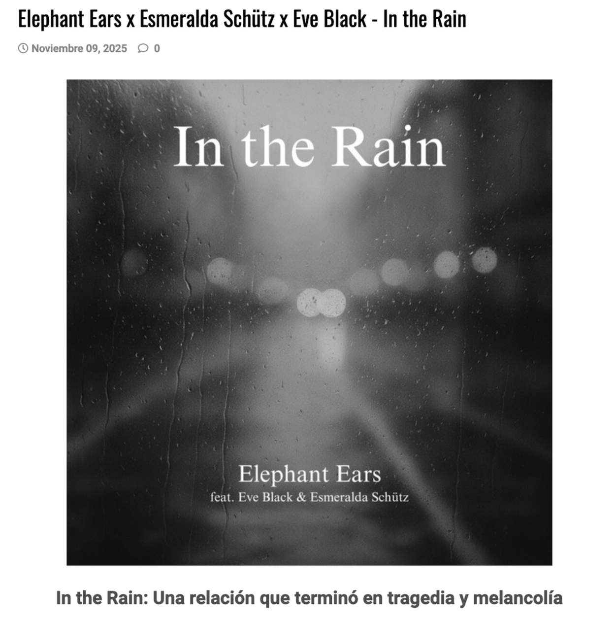 In the Rain - Zona Emergente Blog