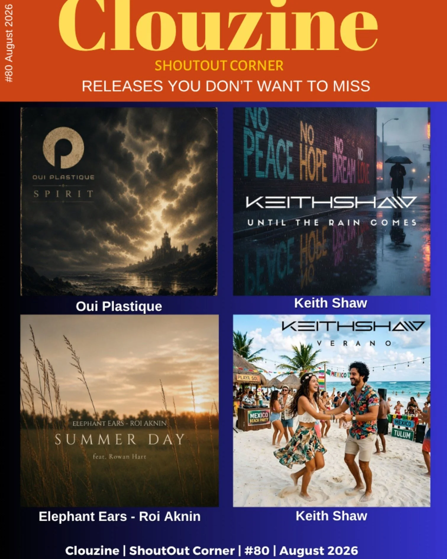 Thank you @clouzinemagazine  for featuring Summer Day in ShoutOut Corner #80, Releases You Don&rsquo;t Want to Miss, and in the next edition of Clouzine Magazine! ☀️🎶

Thank you for continuing to support and champion new independent music. ❤️

@roia