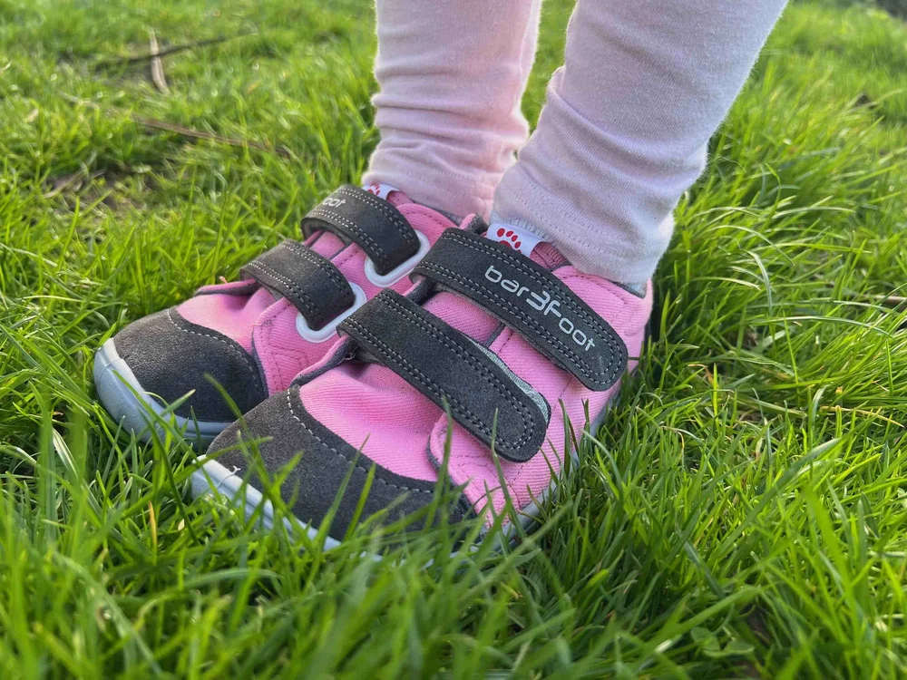 ZEPYFXIT Blotevoetenschoenen voor kinderen, jongens en meisjes, warm gevoerd, winterschoenen, outdoor, winterlaarzen, sneeuwlaarzen met klittenbandsluiting, brede teenbox, roze, 28 EU