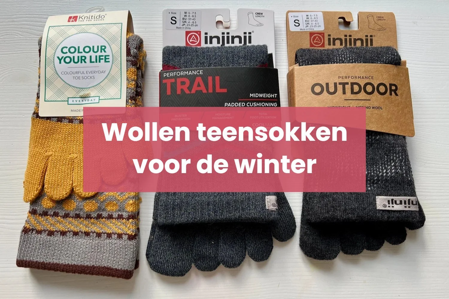 Wollen teensokken voor de winter: review van 5 paar van Injinji, Knitido en Hirsch
