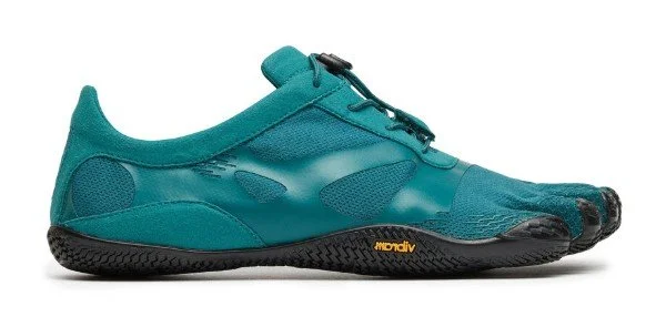 Vibram FiveFingers KSO EVO in blauwgroen met zwart, zijaanzicht