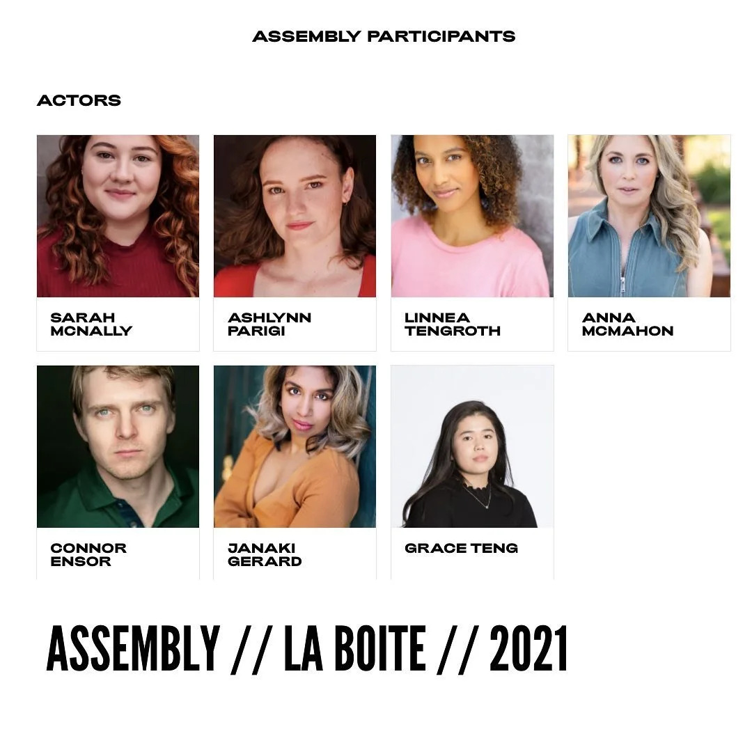 Exciting things are in the works! I am very happy to reveal that I am a part of the ASSEMBLY family.
ASSEMBLY brings together a collective of emerging local artists, working across writing, directing and acting for stage, to create seven new bite-s