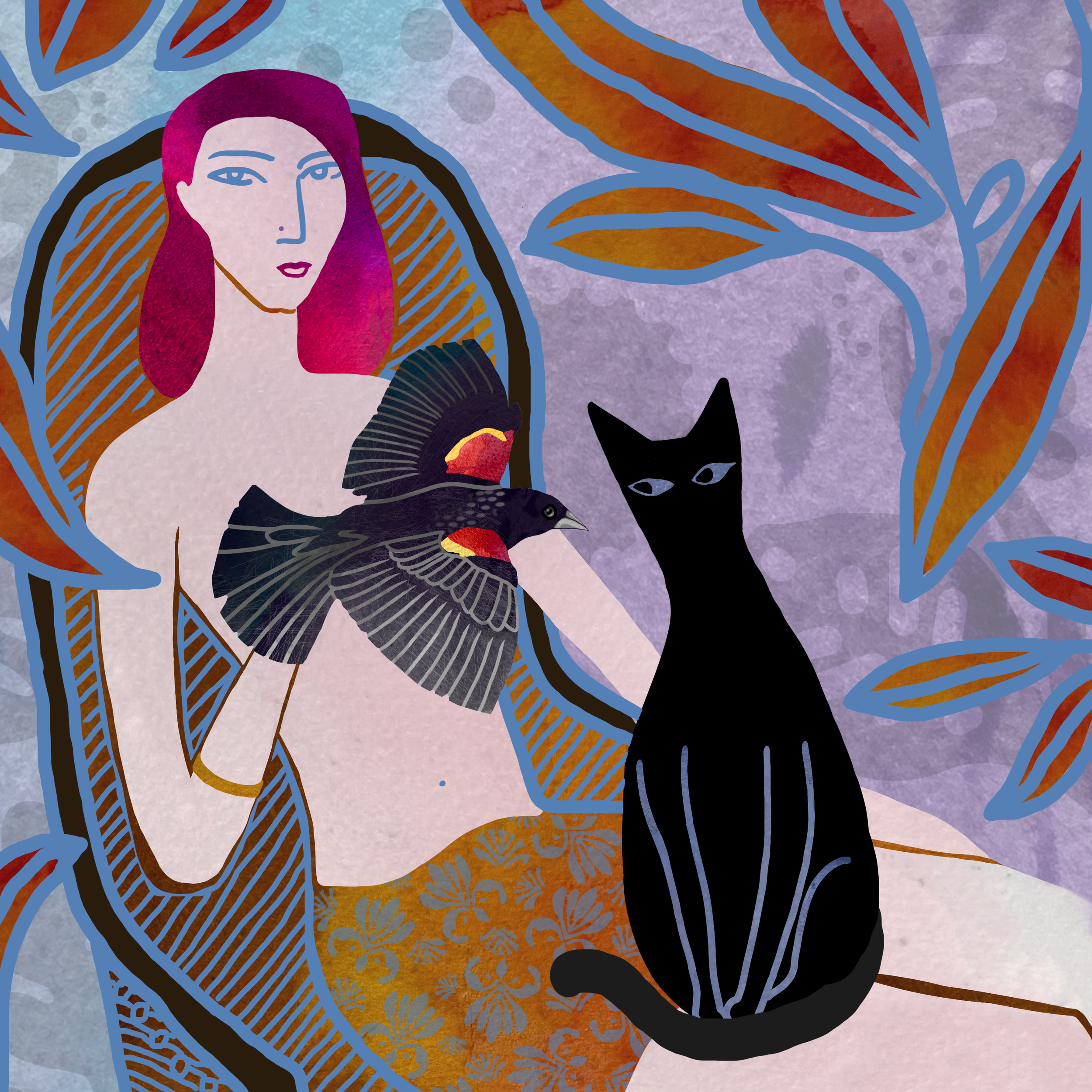 Redwing & Black Cat