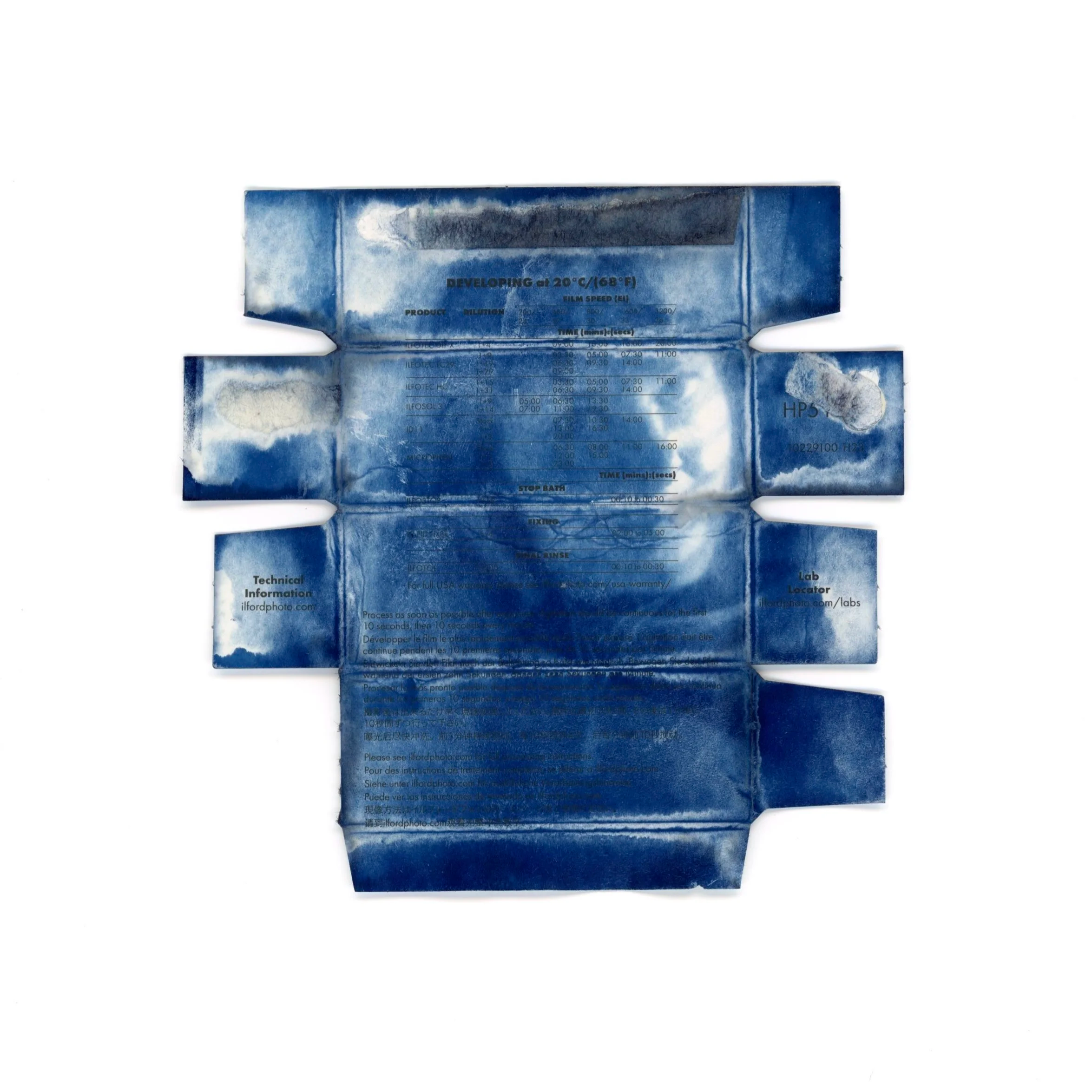 Sheryl Rodts, St. Petersburg College, Cyanotype on Ilford Film Box