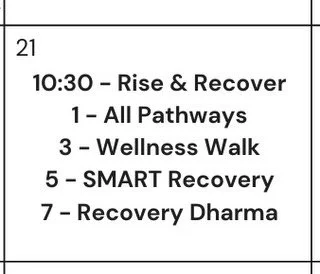 Today&rsquo;s lineup:

#youarenotalone #recovery #breakthestigma