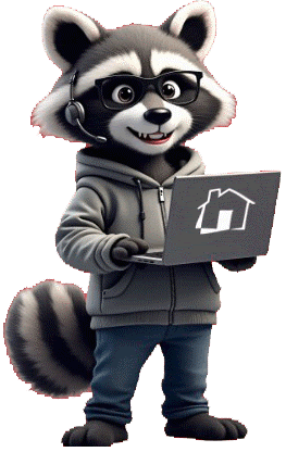 cartoon raccoon