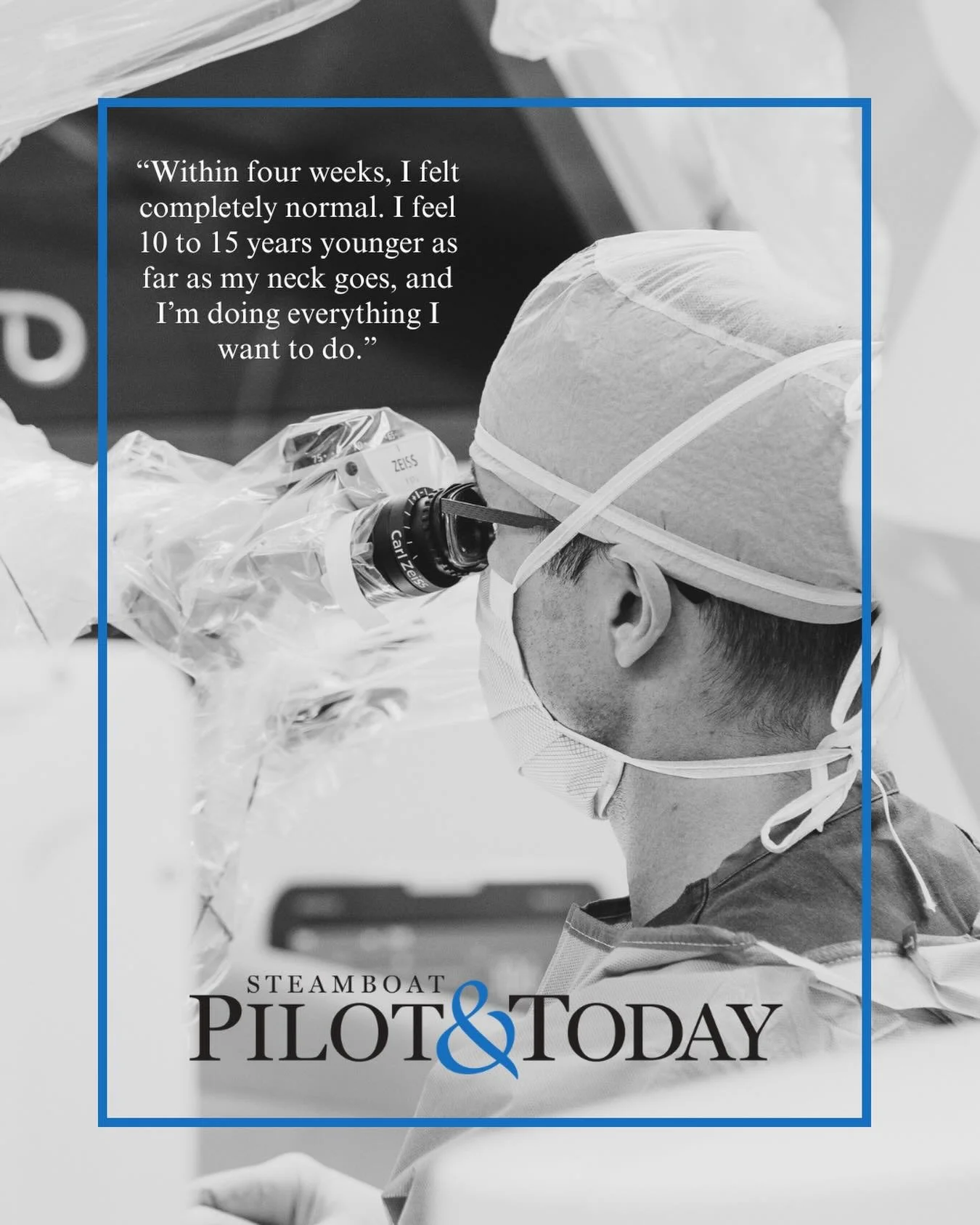 IN CASE YOU MISSED IT: Dr. Sielatycki and the SOSI spine team were featured in the Steamboat Pilot last week! 📰

The article highlights his innovative work implanting artificial spinal discs that keep patients mobile, active, and pain-free. 

His co