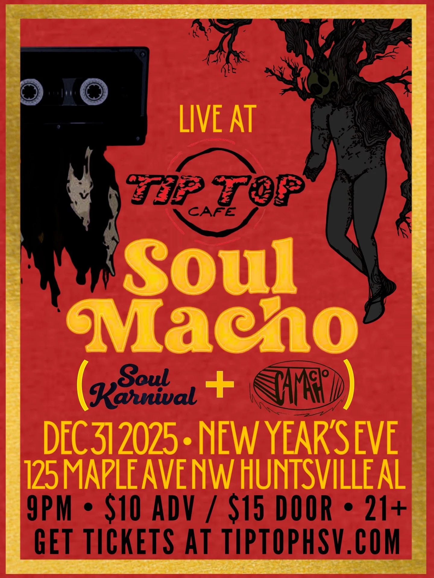 New Year&rsquo;s Eve, SOULMACHO returns. We&rsquo;re doing a special show with @soul_karnival to give you a night to remember at @tip_top_hsv . If you missed Soulmacho in 2024, don&rsquo;t miss this one! #hsv #newyearseve #soul #macho #live