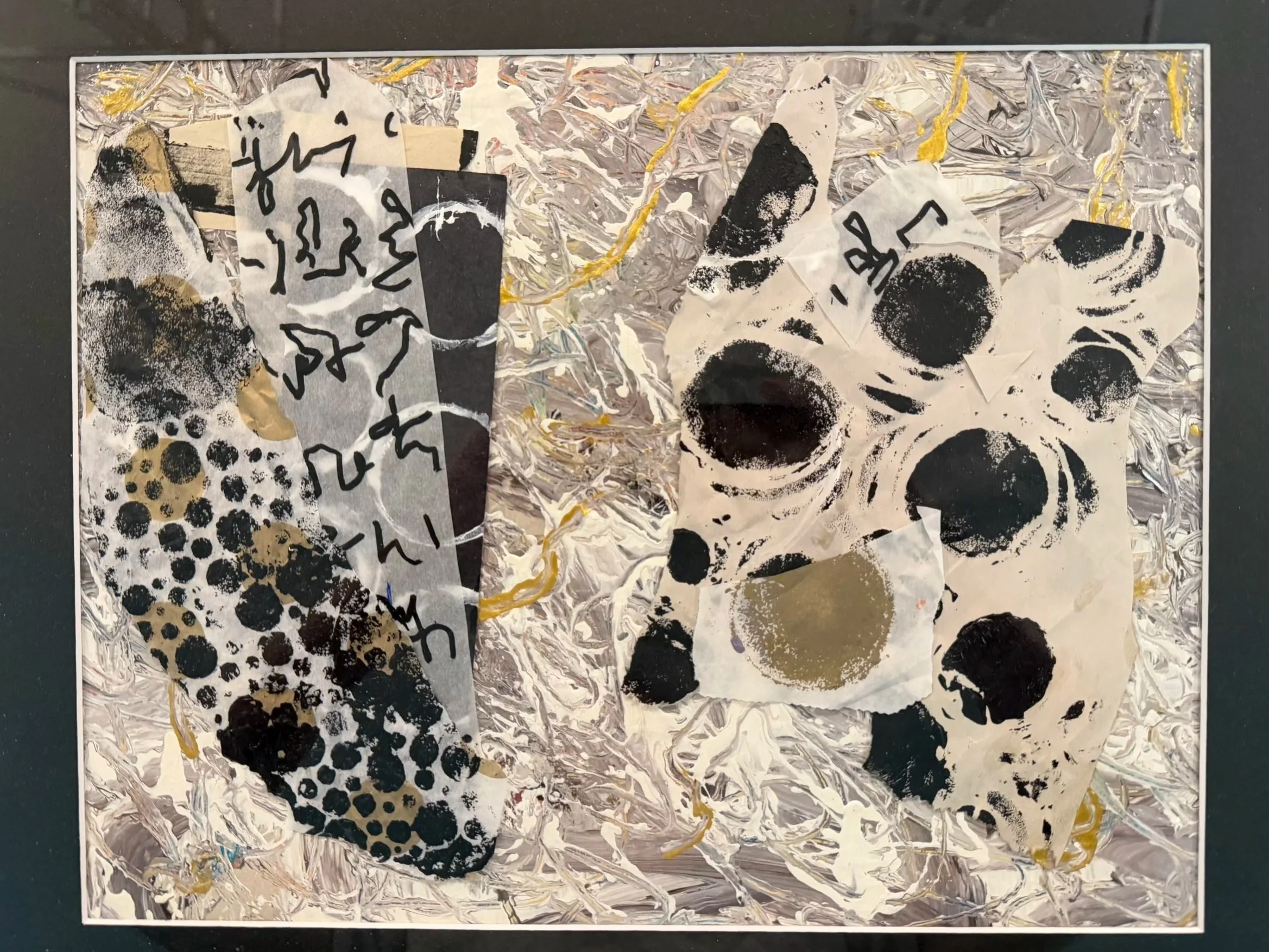 Golden Nuggets
16” x 14”
Mixed media and acrylic on framed canvas