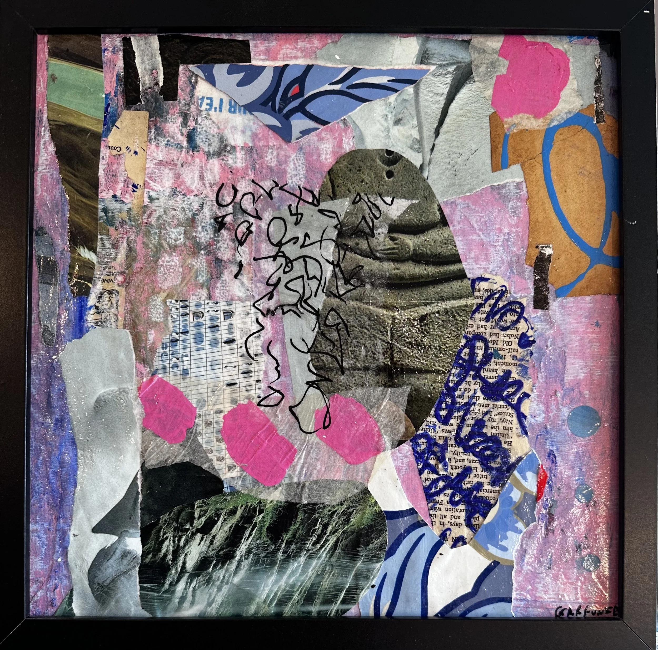 Pigeon Toed
12” x 12” 
Mixed media and acrylic on framed canvas