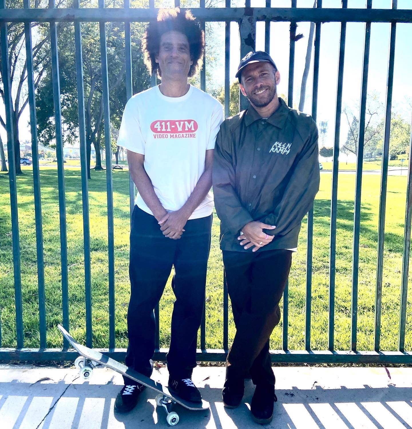 Vern Laird and Dan Corrigan at Costa Mesa skatepark earlier in the day.