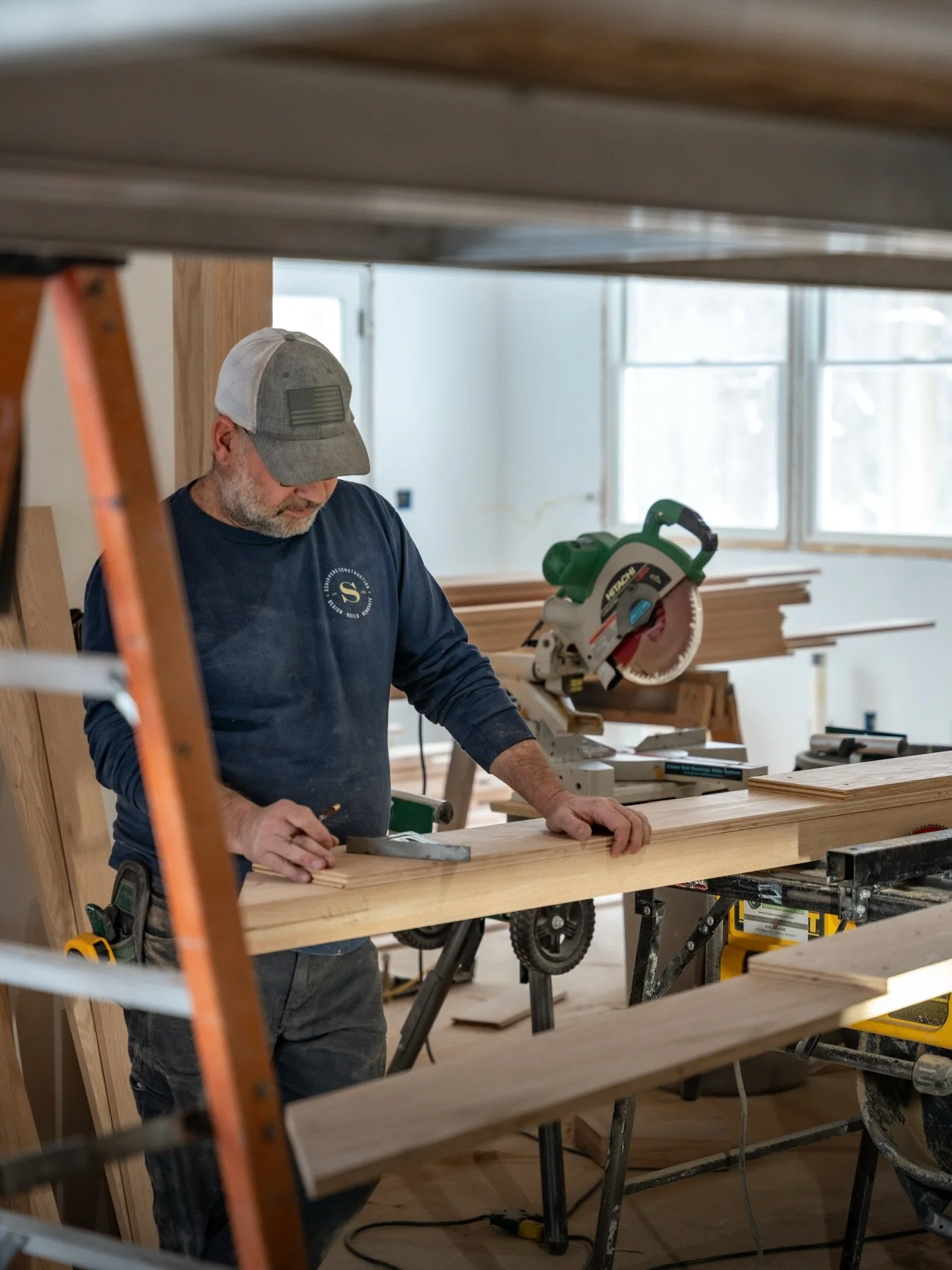 Winter on the outside.  Craftsmanship in motion on the inside.  Trim, detail, and precision taking shape one board at a time.

Planning a spring or summer project?  Let&rsquo;s start the conversation now.

#schippersconstruction #homerenovationprojec