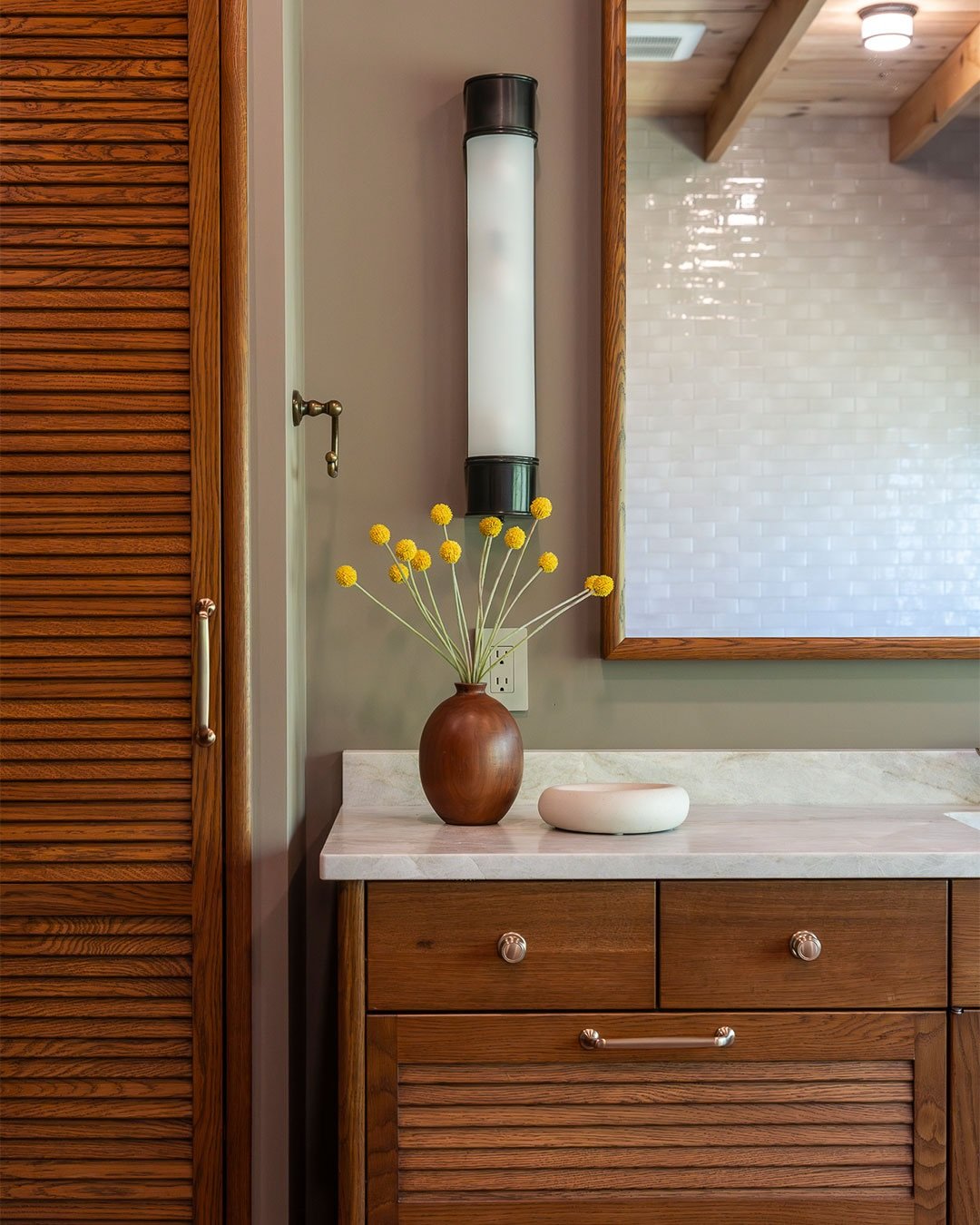 A bathroom like this does not happen by accident. Wait until you see this tub!

One of the most overlooked parts of bathroom design is proportion. Scale between tile, fixtures, vanities, and lighting matters just as much as the finishes themselves. W