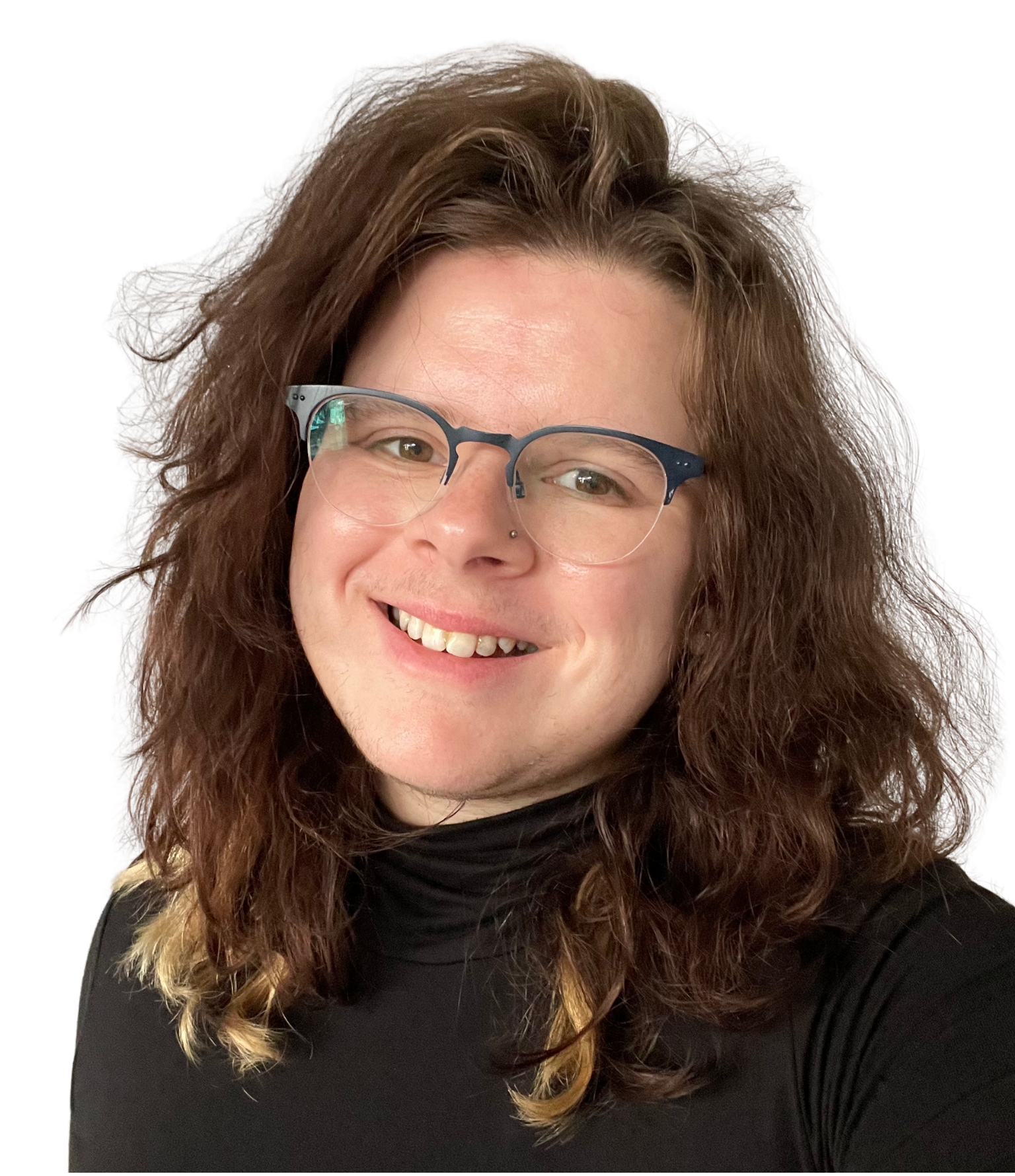 headshot of Adryan Corcione, a white nonbinary person with medium-length hair and glasses