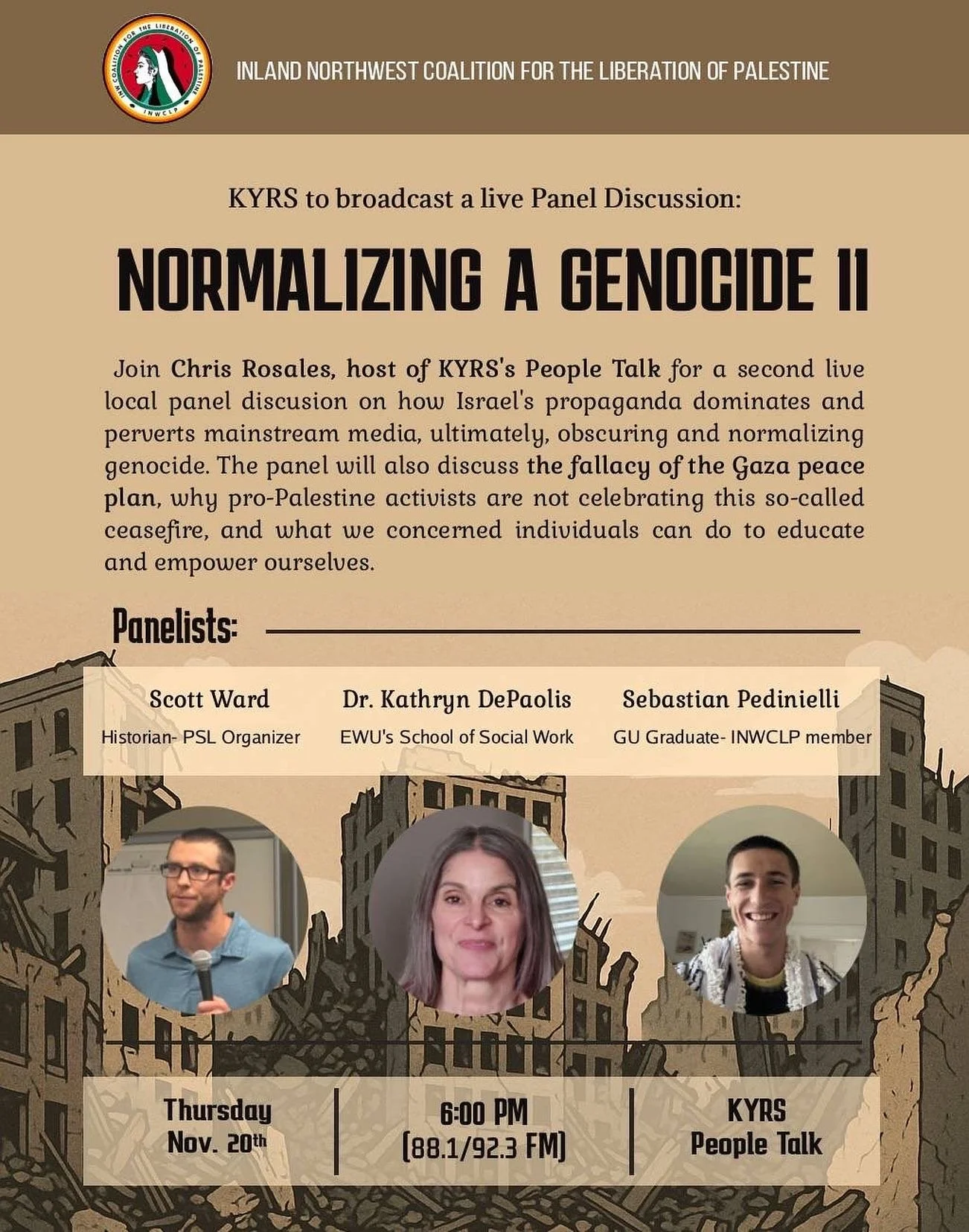 Tune in on Thursday, November 20th at 6:00 PM, to People Talk on KYRS/Thin Air Community Radio!

Turn your radio to 88.1/92.3 FM, or go to https://kyrs.org, click on &ldquo;Listen&rdquo; and &ldquo;Launch Player&rdquo; to stream to listen to our live