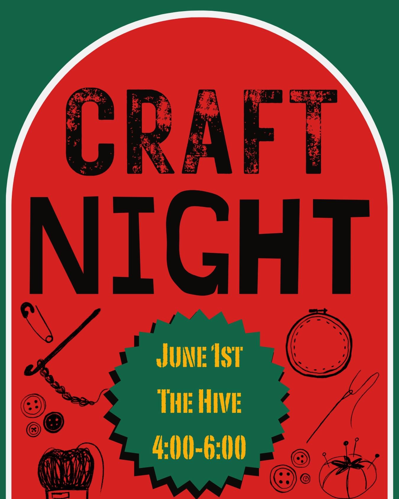 Join us on Monday, June 1st for the Coalition&rsquo;s first craft night!

Bring your own art and craft projects to work on amongst community. 

Extra yarn, crochet hooks, acrylic paint, and paint brushes will be provided.

🗓️Monday, June 1st
⏰4:00 P