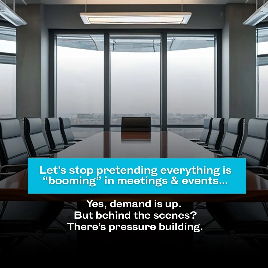 We can all agree demand is strong right now, 

But what it actually takes to get a deal done and deliver a successful event? That's where things are changing.

This week's newsletter dives into what's really happening behind the scenes and what's act