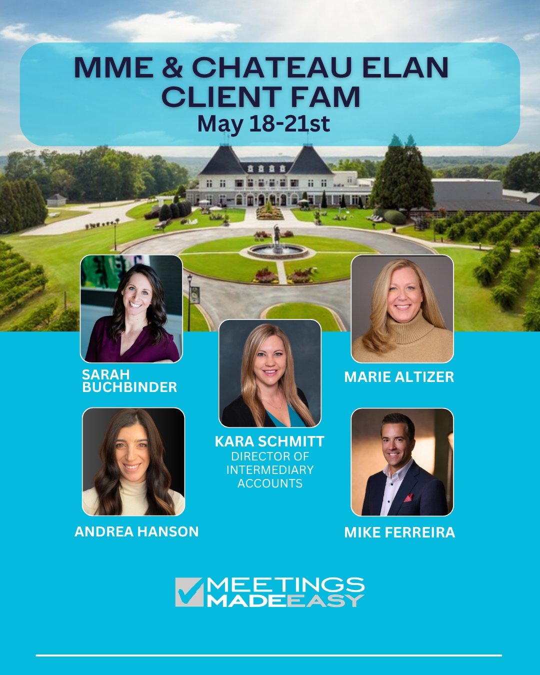 We're excited to host 15+ of our clients at Ch&acirc;teau &Eacute;lan Winery &amp; Resort for an exclusive MME VIP FAM experience 

A few days dedicated to connection, site tours, and showing our clients exactly what makes this property so special. H