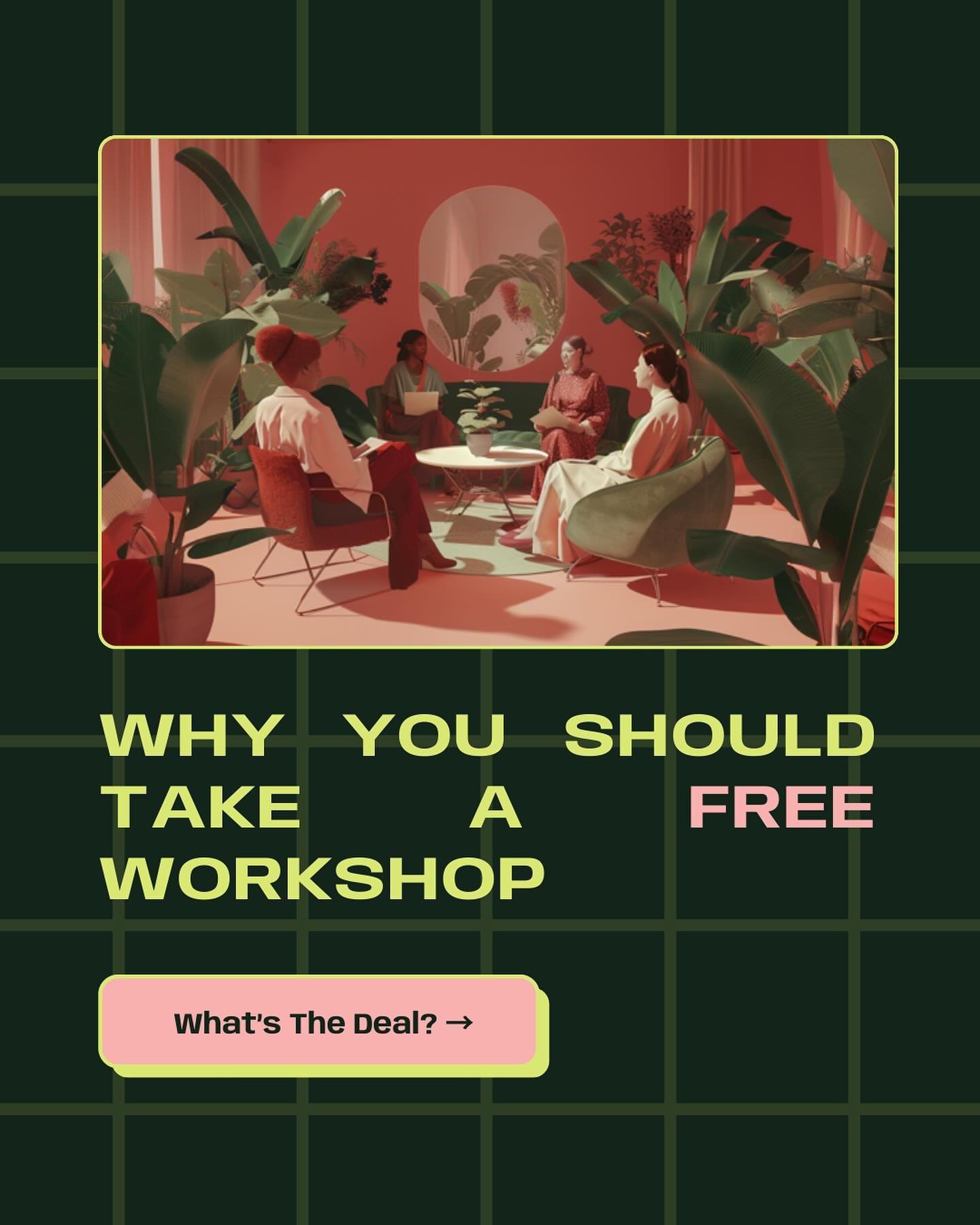 Why you should take a FREE workshop with me! 

Which one sounds good? Comment which workshop you&rsquo;d like to take below ⬇️ I&rsquo;ll dm the link! 

#workshop #workshops #levelup #skills #diybranding #ai #tech #creative