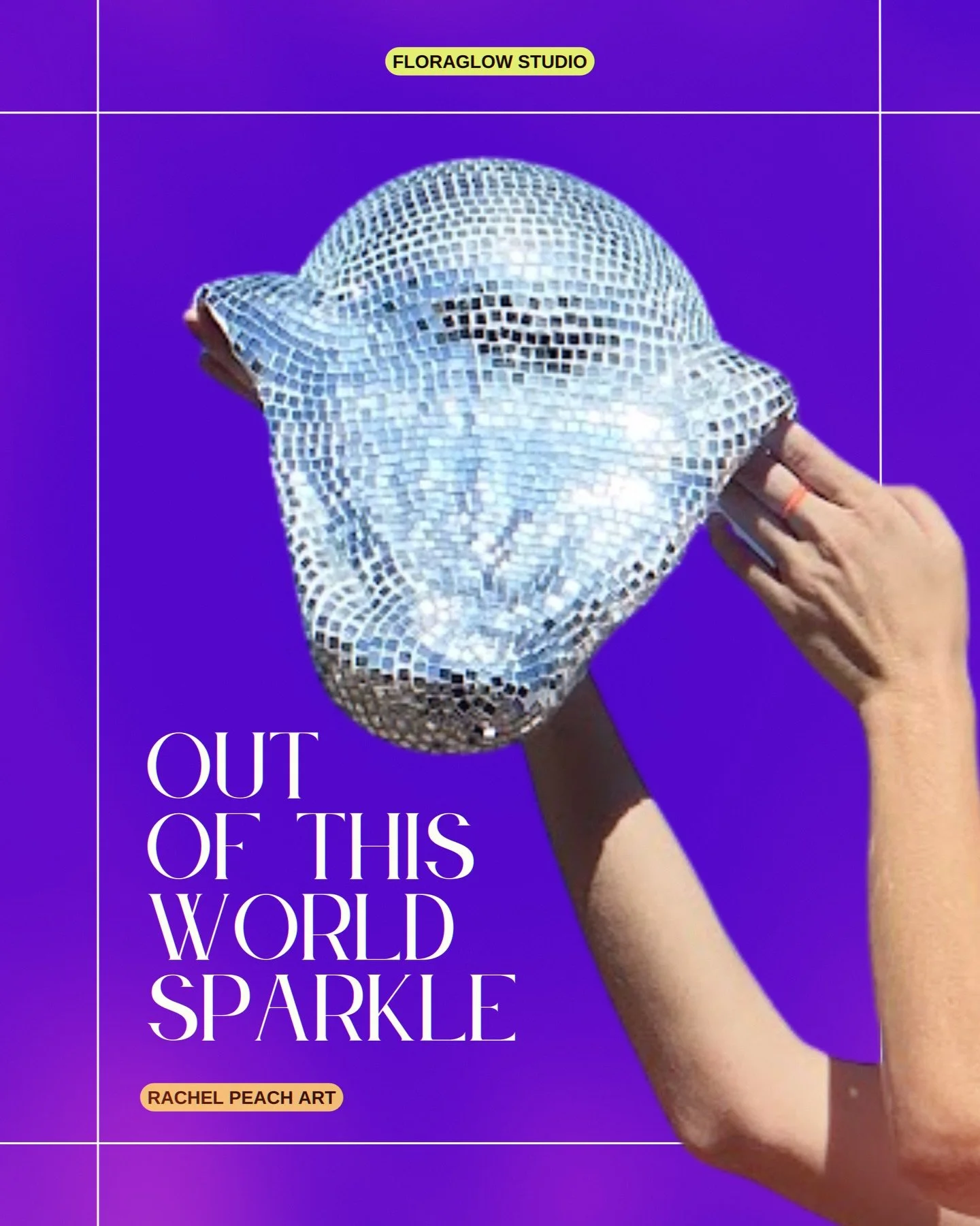 Disco art show/sale is tomorrow, Fri 02.06.26! @rachelpeachart is @floraglow.studio featured First Friday artist for Feb! 💜

Enjoy the unconventional sparkles for yourself from 6-9 at First Studio. Details in my bio! 

#firstfridayphoenix #dtphx #di