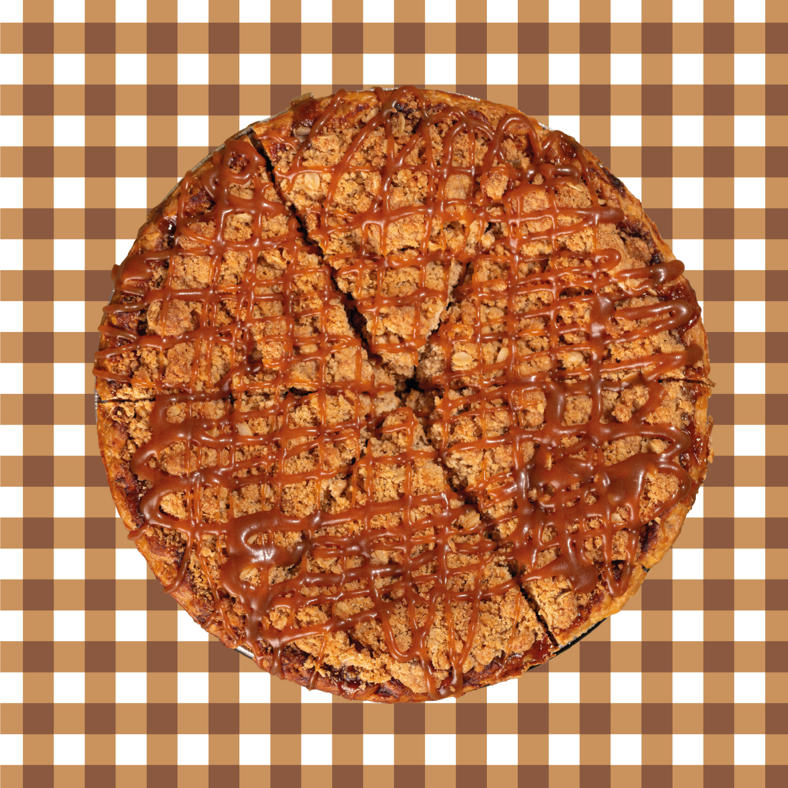 Salted Caramel Apple Crumble Pie