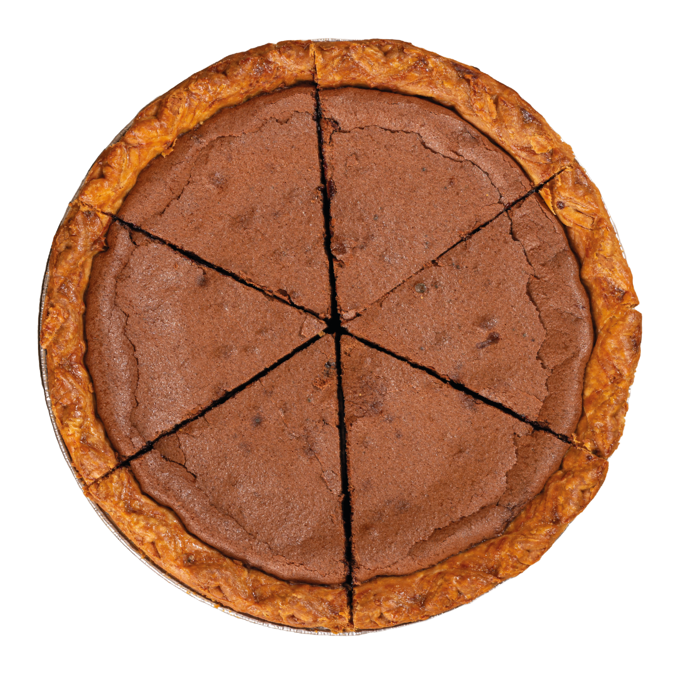 Cut Out Image of Chocolate Pecan Chess Pie