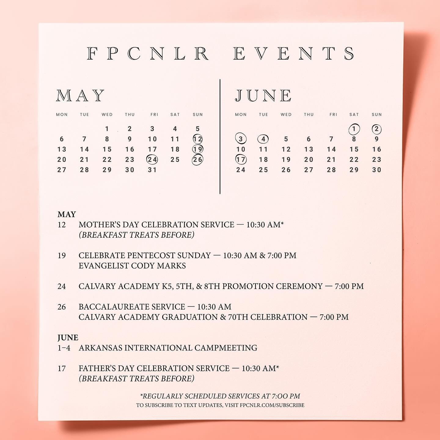 May/June 2024 Events @fpcnlr
➡️SWIPE➡️
