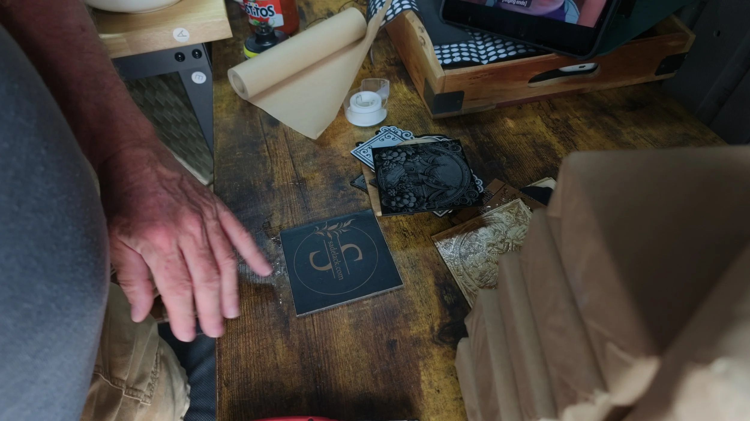 Slate Coasters: sadelack.com Monogram