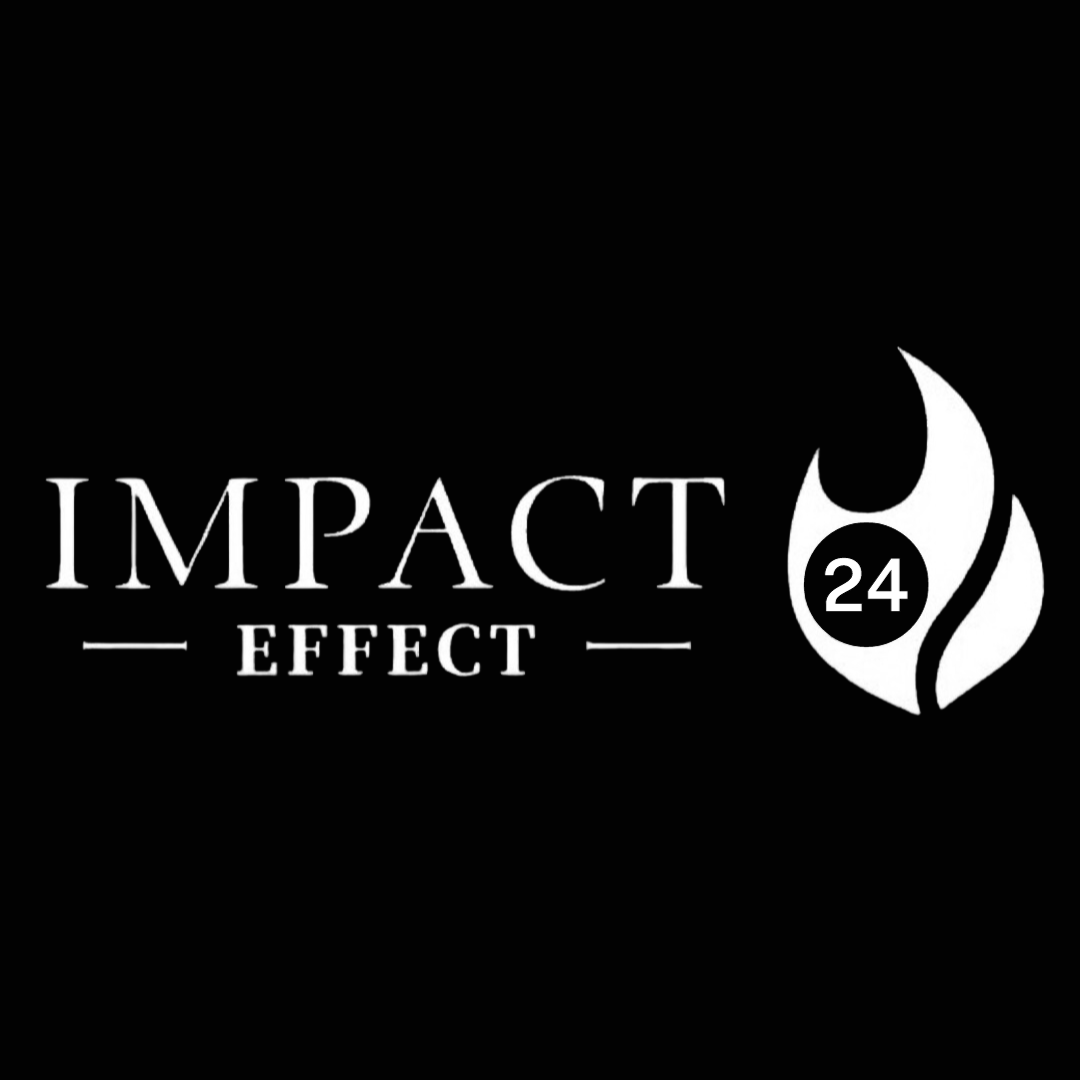 "IMPACT EFFECT" text with a flame icon and the number 24 on a black background.