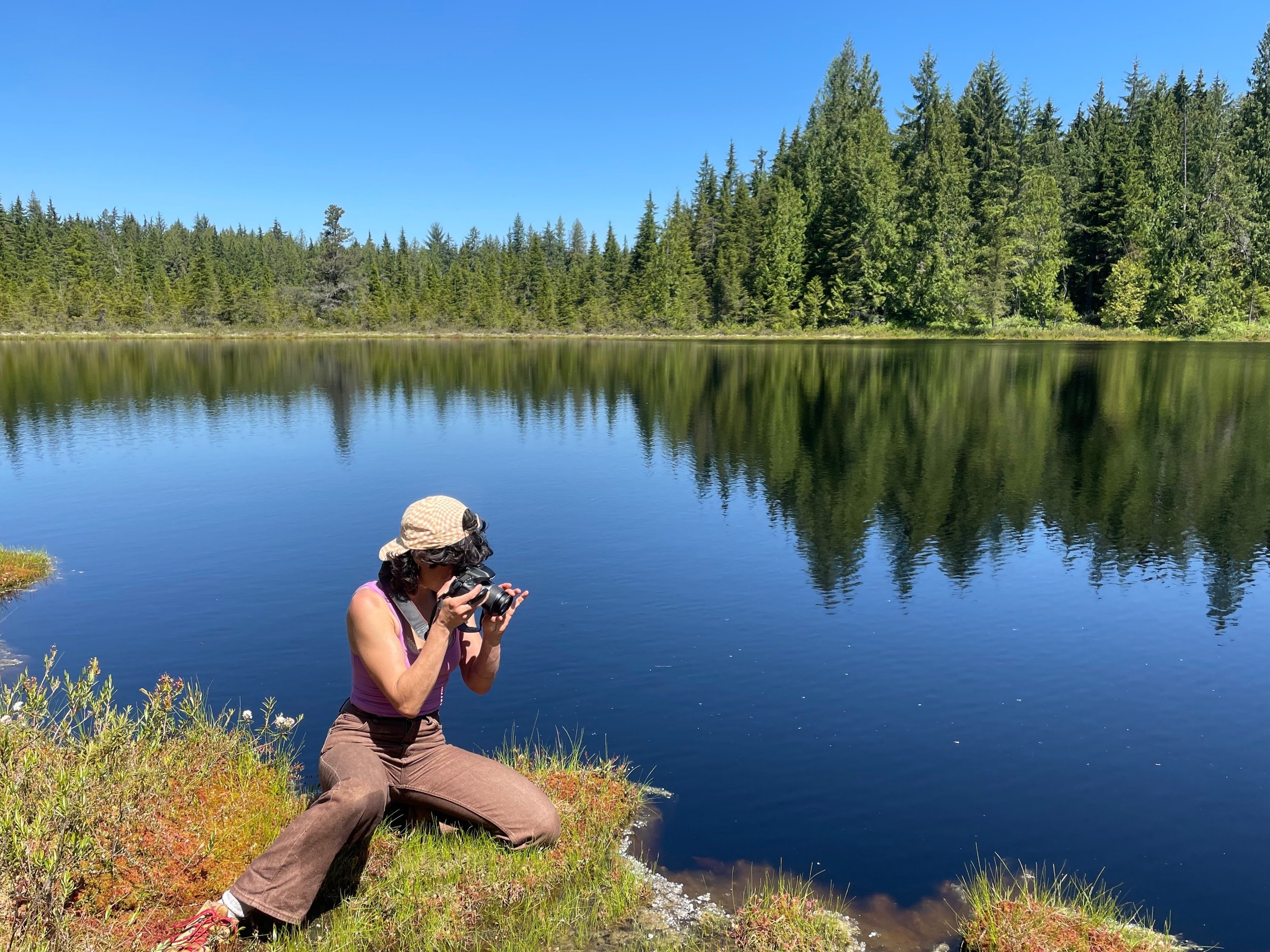 Me photographing the quaking bog