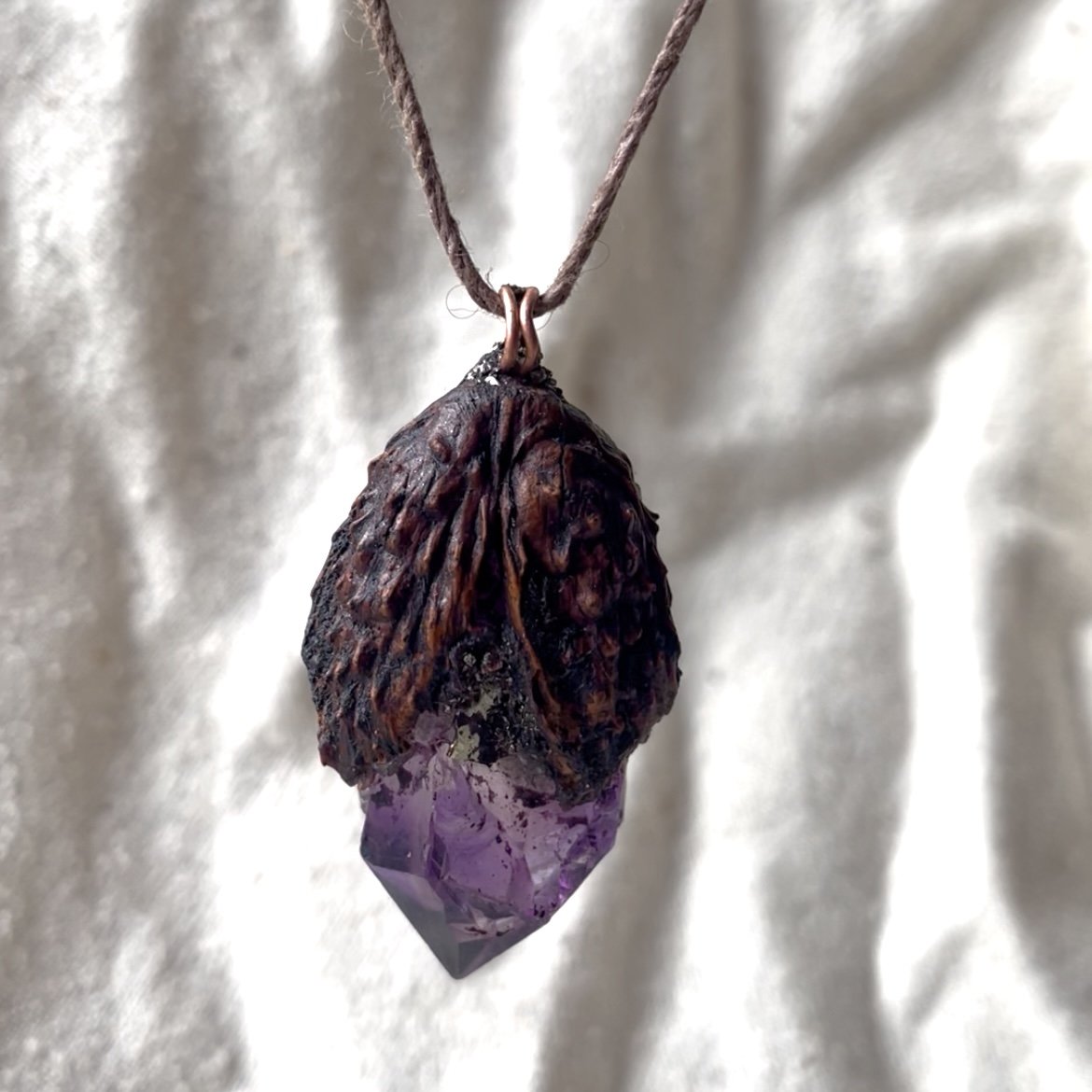 Charm of Beechnut & Amethyst By Earth Dragon