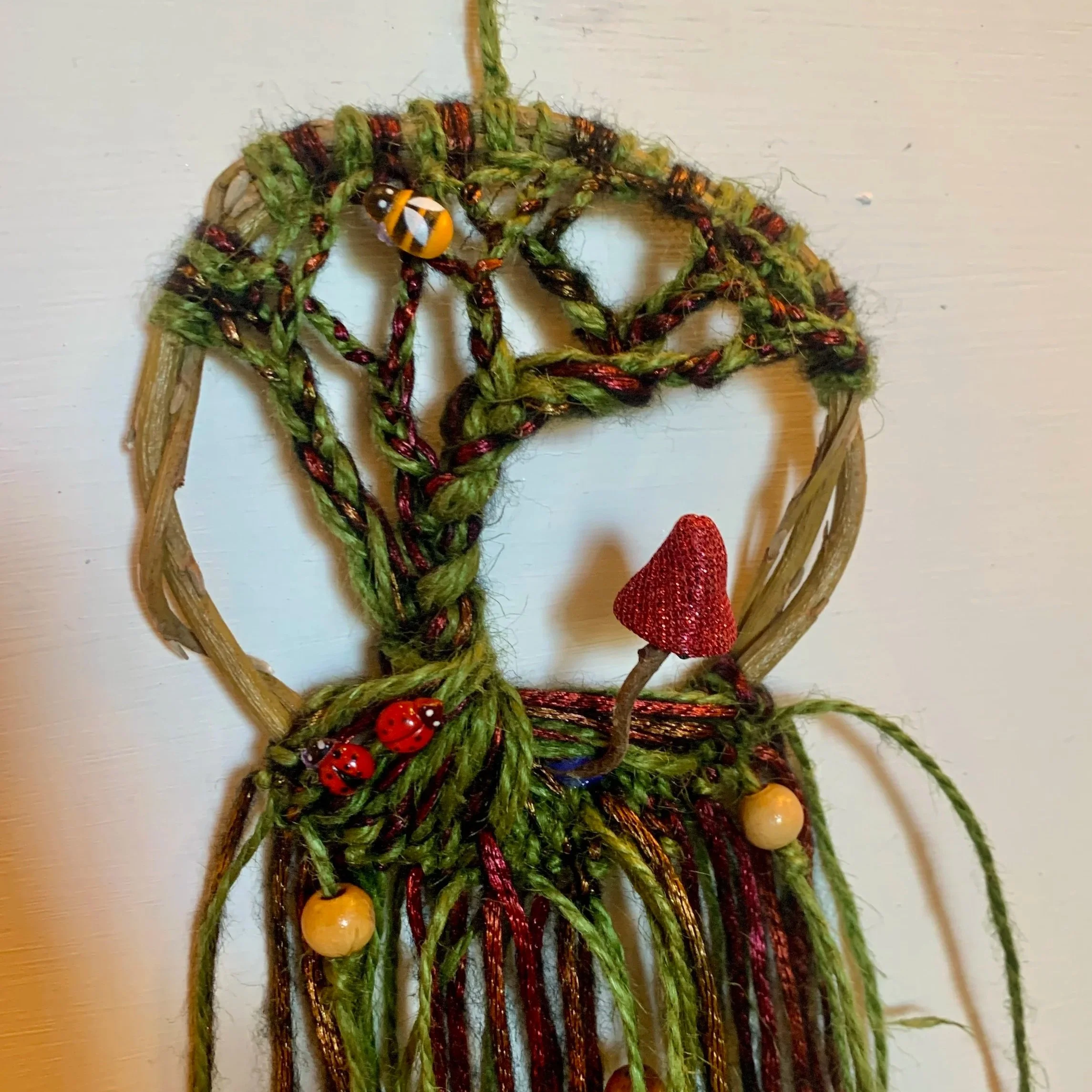 Teeny Treeweave of Tranquility (red sparkly mushroom)