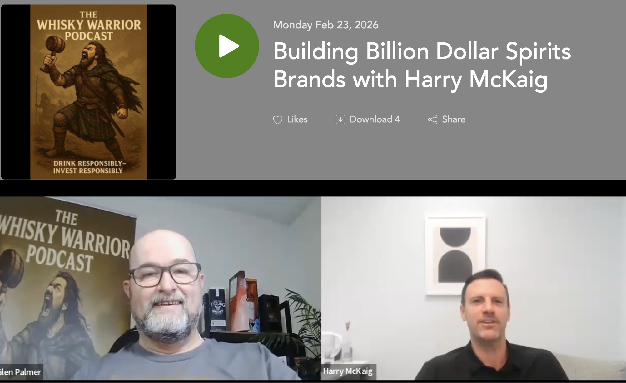 Harry McKaig podcast Building Billion Dollar Spirits Brands beverage alcohol CPG executive interview