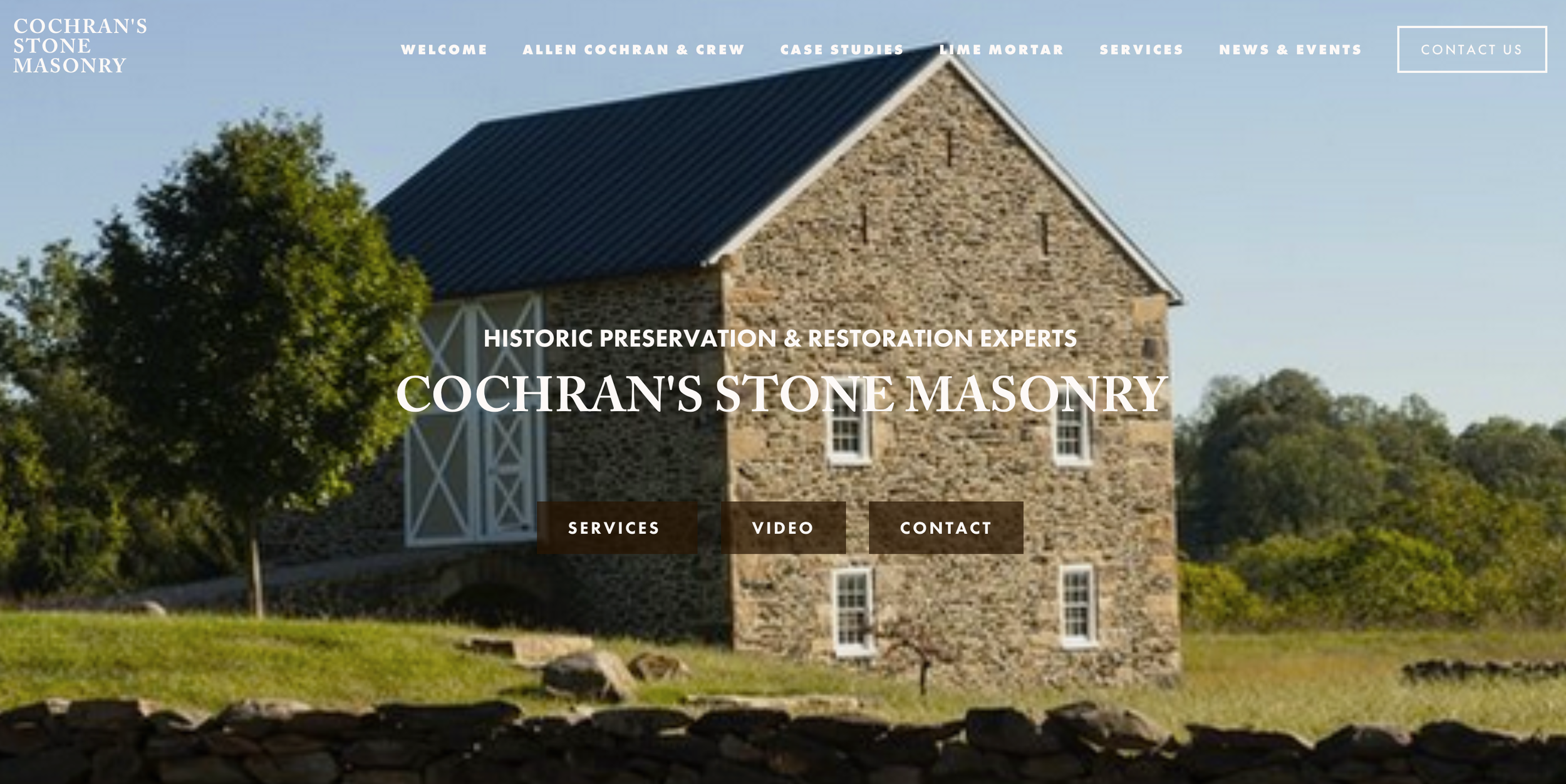 Cochran's Stone Masonry: content with case studies, video (click image to open)