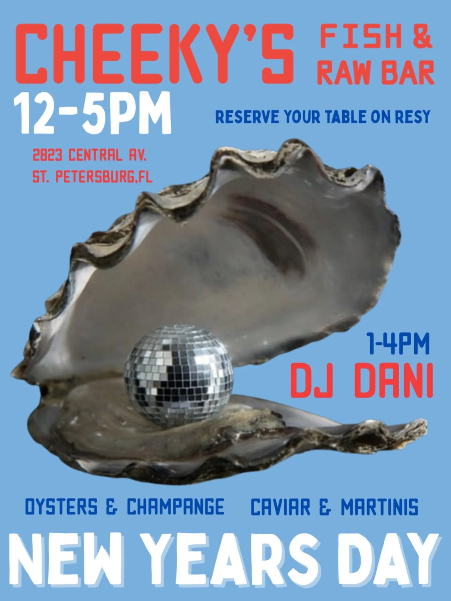 Happy New Year! Need a place to dock today?

We&rsquo;re open 12-5 serving bloodys, fish tacos, oysters, grouper sandos and burgers &amp; all the drinks to make the day feel great. 

From 1-4 @therealdjdani will be spinning everything from 90s throwb