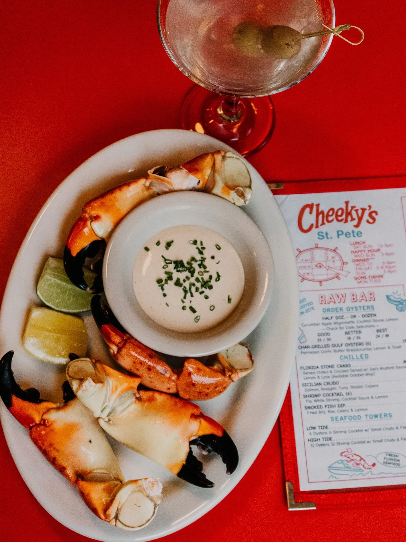 The end stone crab season is sadly here

Only in season for a short window from October-May, sustainably caught, served chilled &amp; cracked.

Sweet, clean, a little briny and dipped in mustard sauce.

On deck only till May 1 🦀