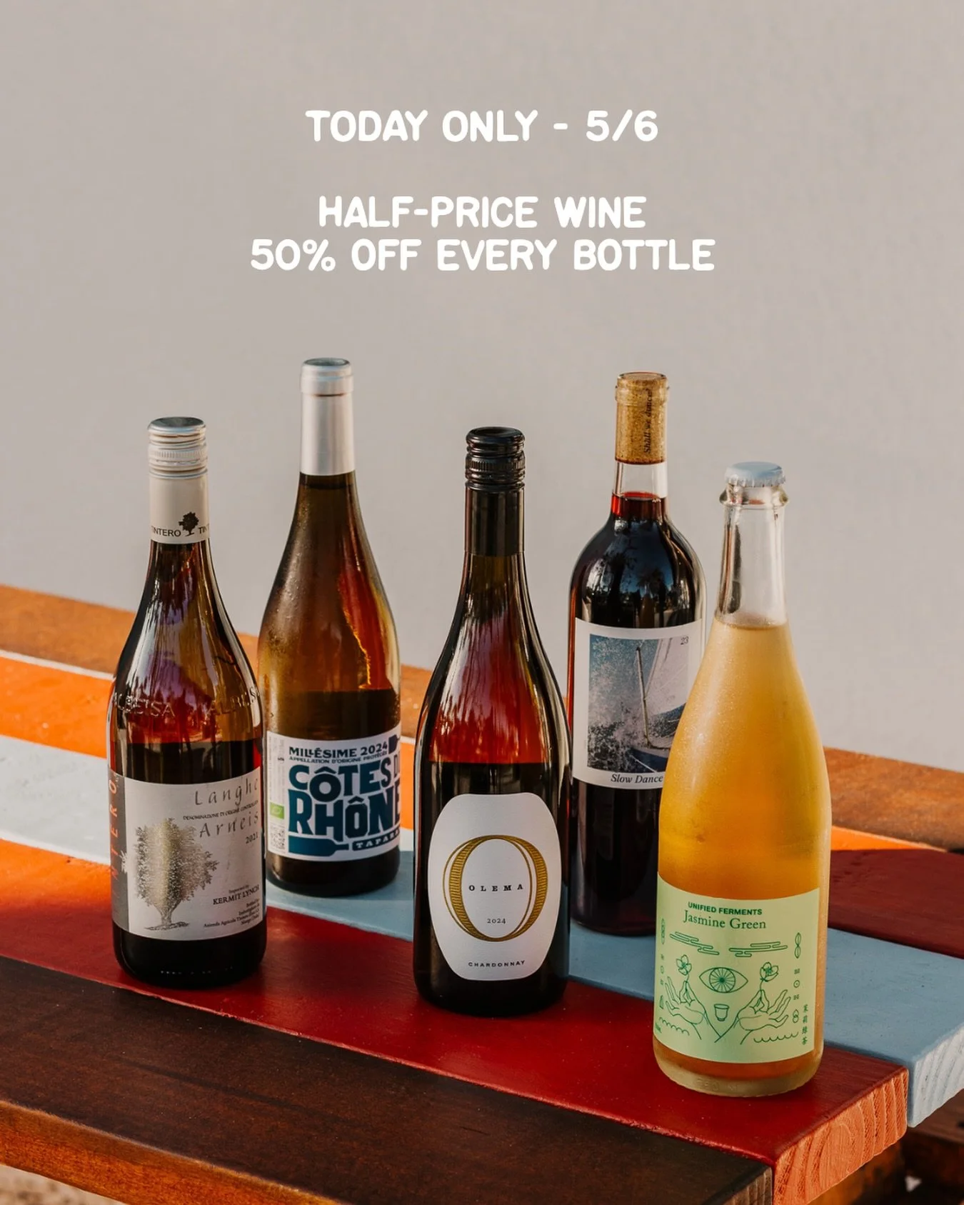 Half off bottles for birthday week feels like a sign🍷

Bring your best friend, bring a date, bring someone you&rsquo;ve been meaning to split a bottle with.

Wednesday night, we&rsquo;re celebrating the only way.